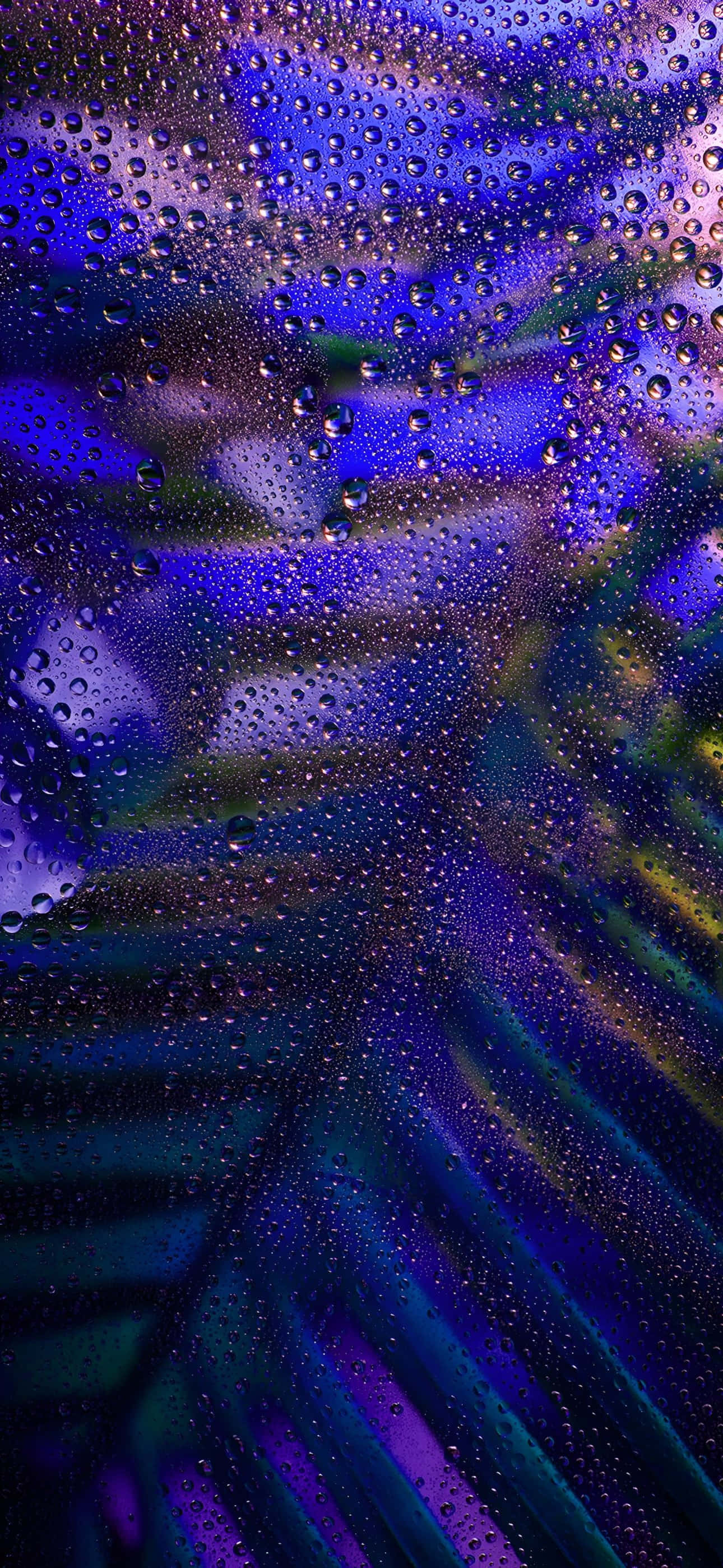 iPhone 16 Plus, water drop, deep blues, 2K Phone Wallpaper