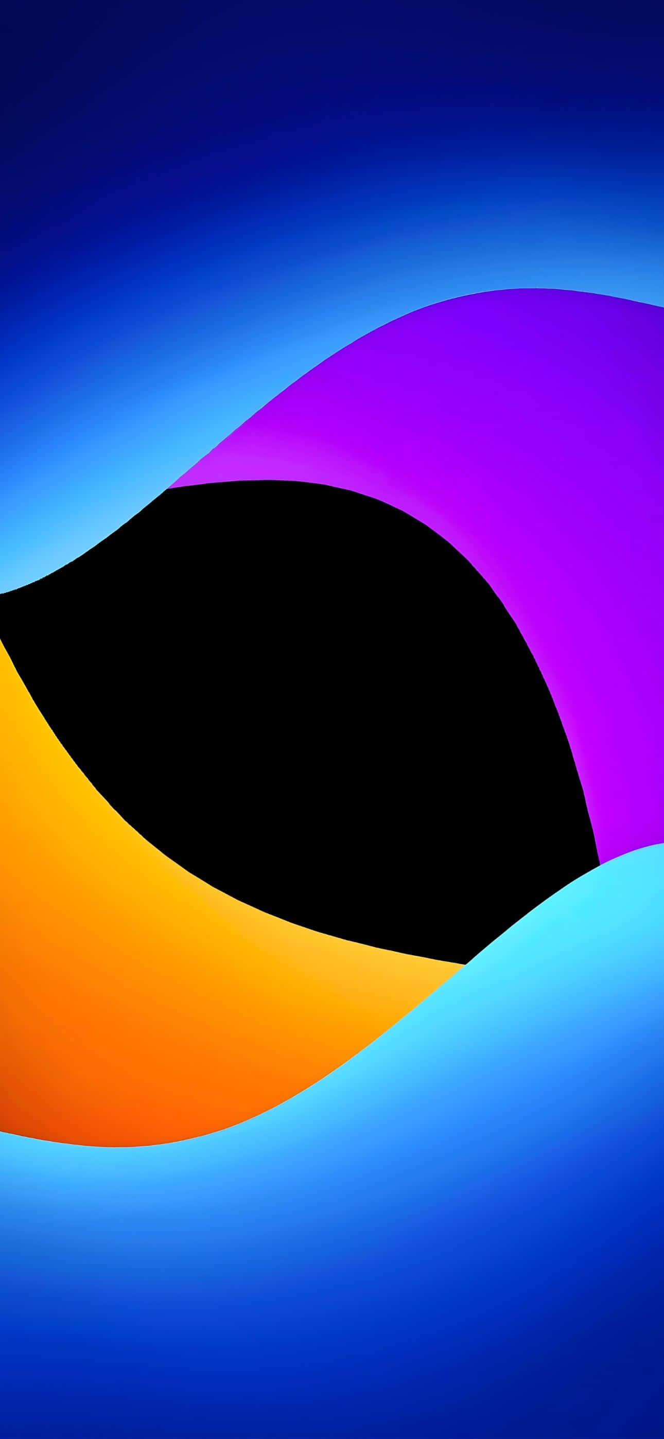 iPhone 16 Plus, purple, orange, 2K Phone Wallpaper