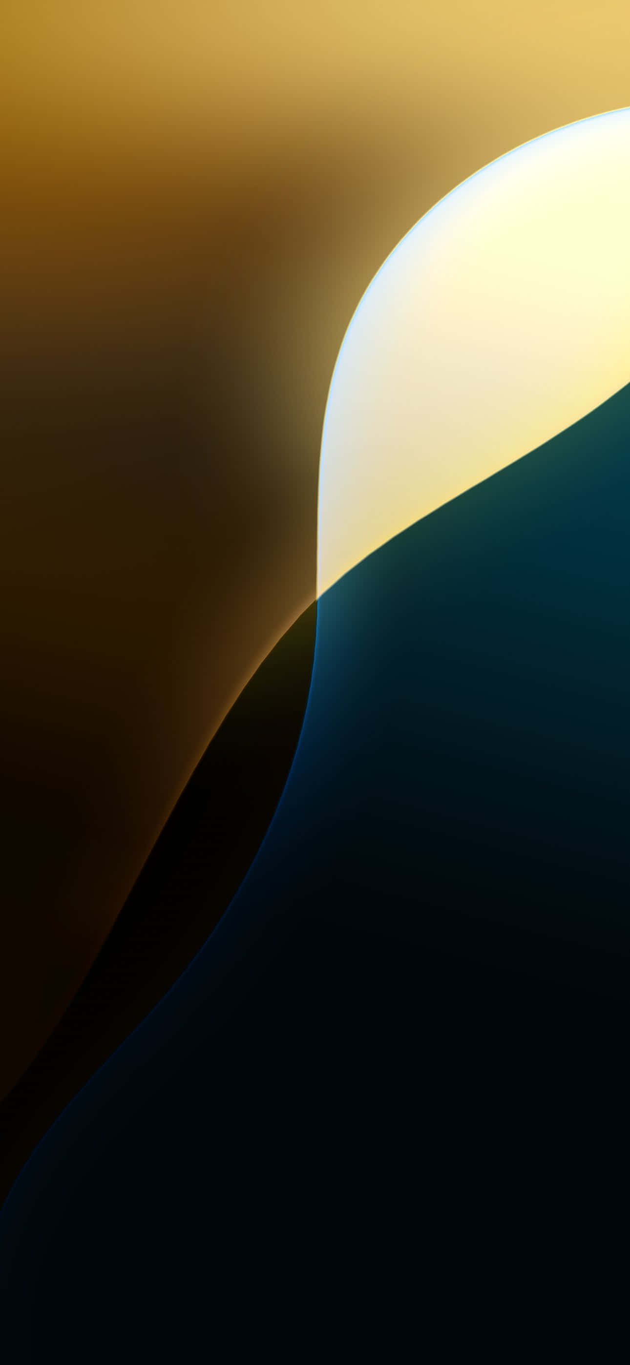 iPhone 16 Plus, golden yellow, deep navy blue, 2K Phone Wallpaper