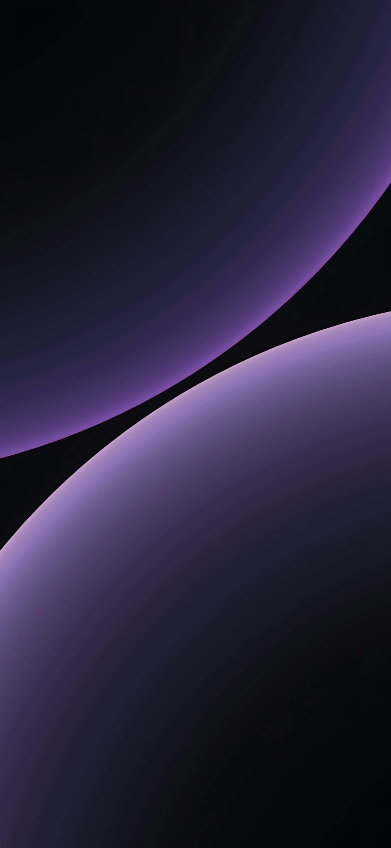 iPhone 16 Plus, dark mode, glowing purple, 2K Phone Wallpaper