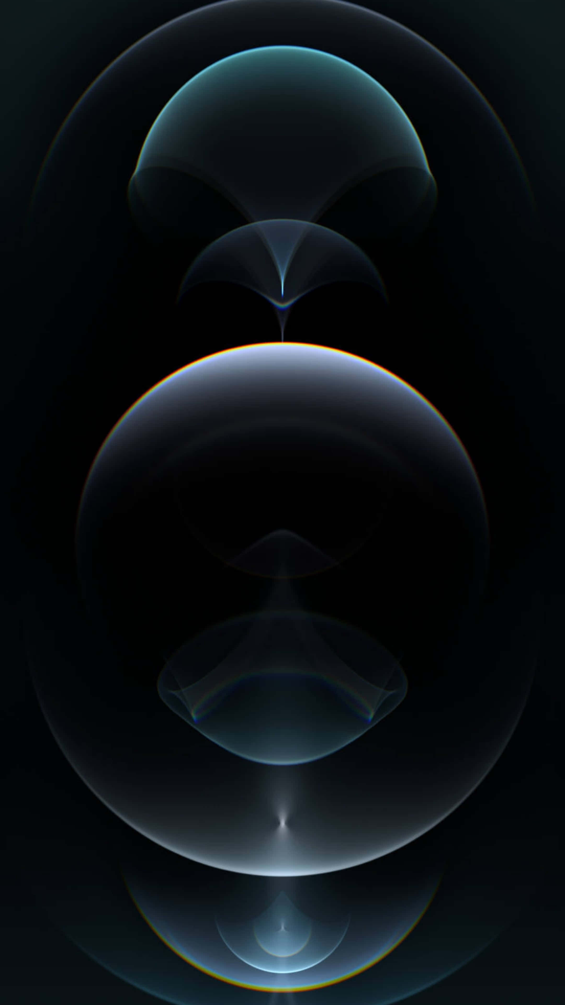 iPhone 16 Pro Max, camera design, glowing blue orbs, 4K Phone Wallpaper