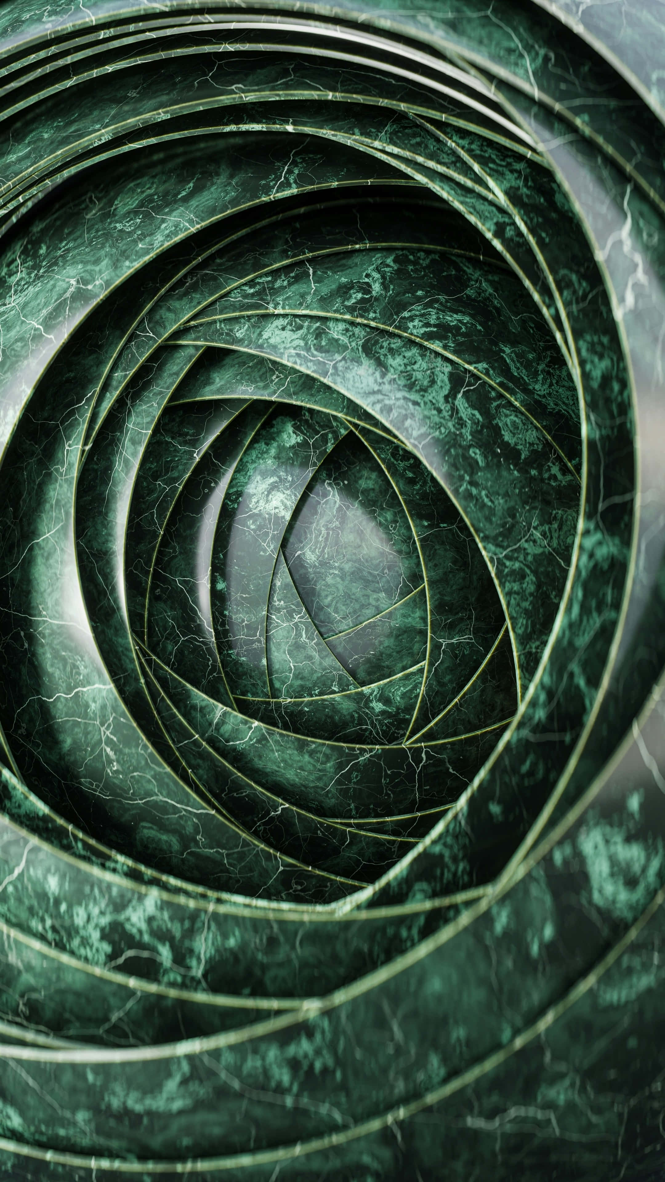 iPhone 16 Pro Max, emerald green marble, silver veins, 4K Phone Wallpaper
