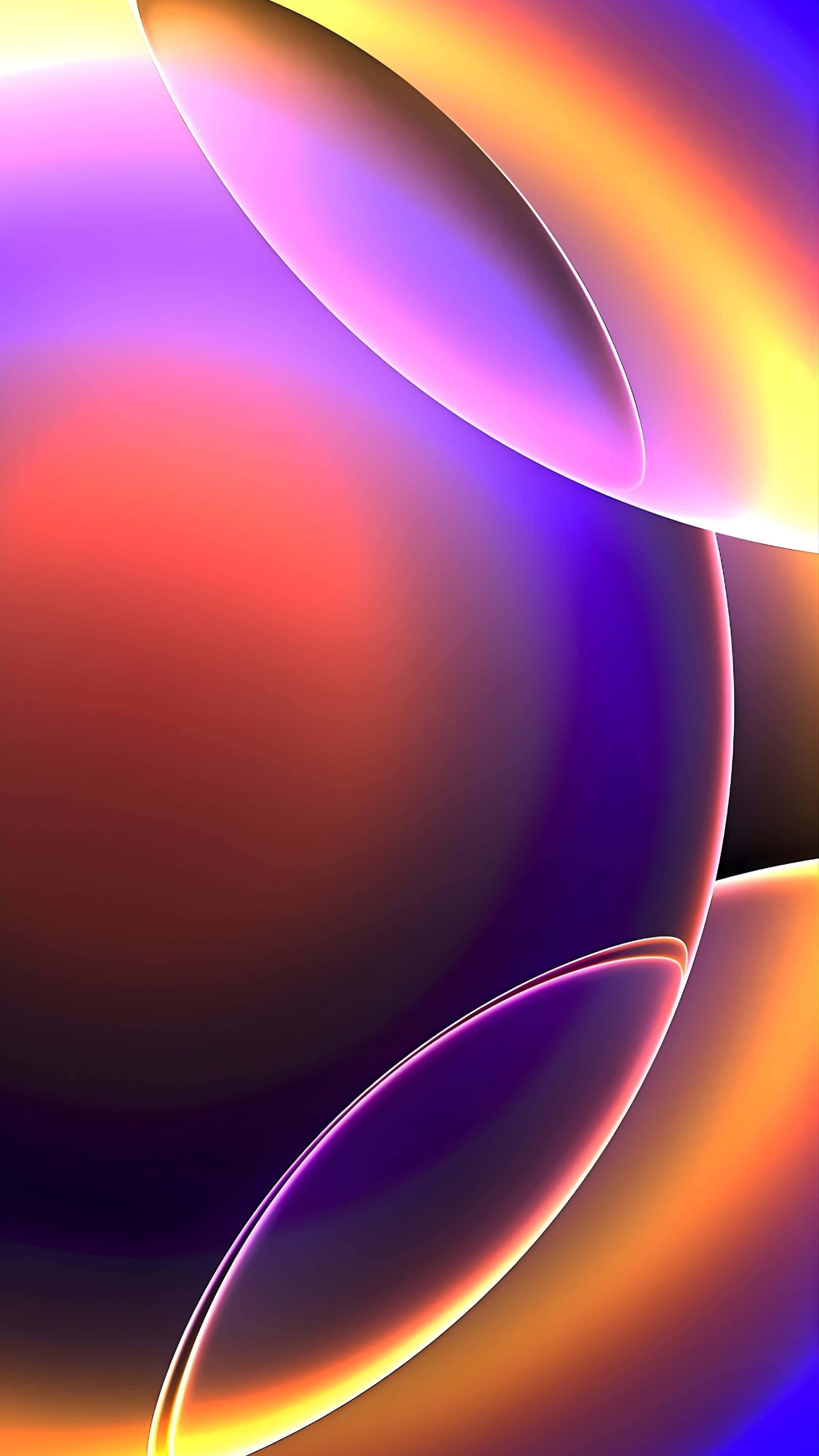 iPhone 16 Pro Max, purple, orange, 4K Phone Wallpaper