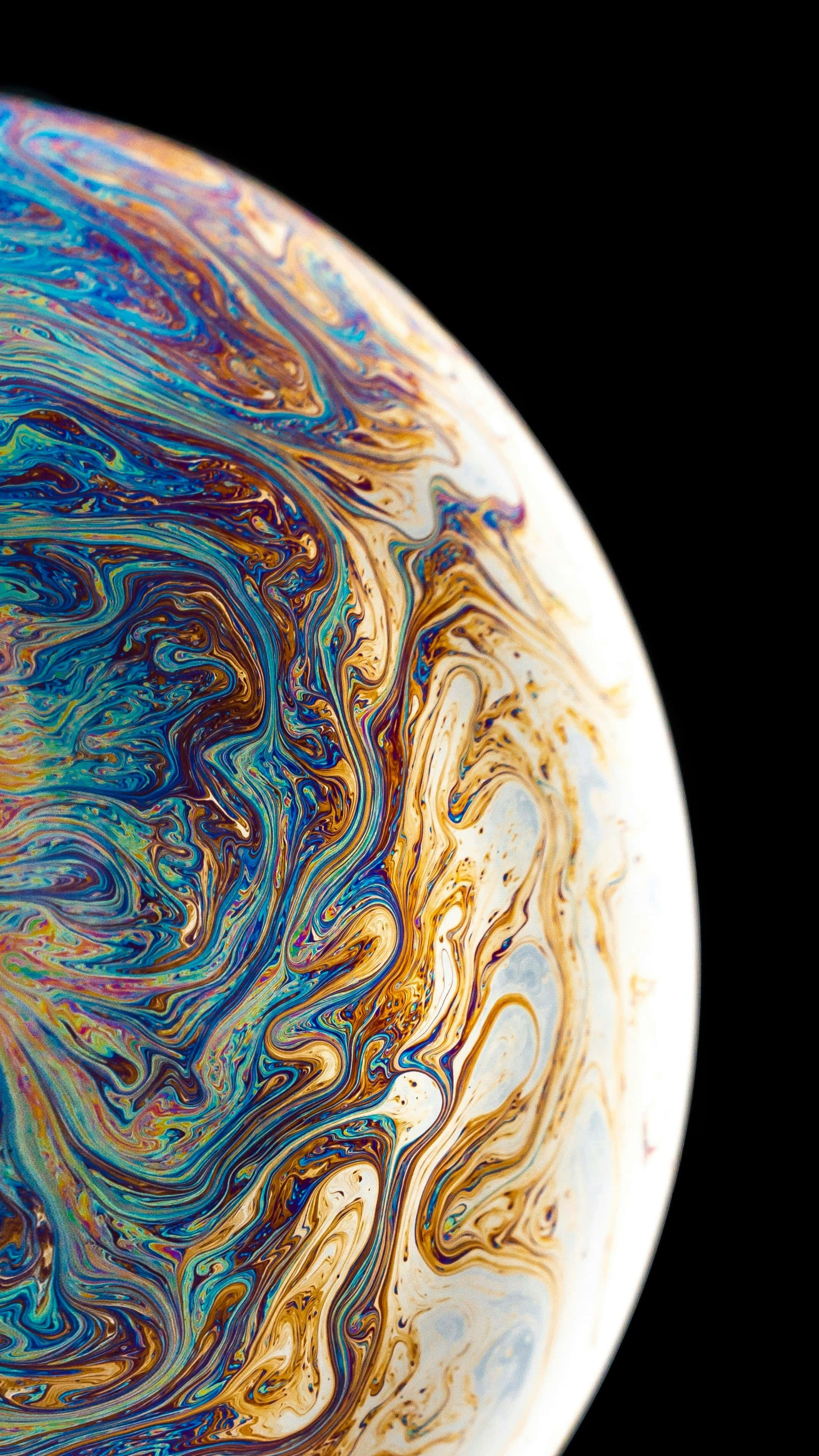 iPhone 16 Pro Max, iridescent, vibrant blues, 4K Phone Wallpaper