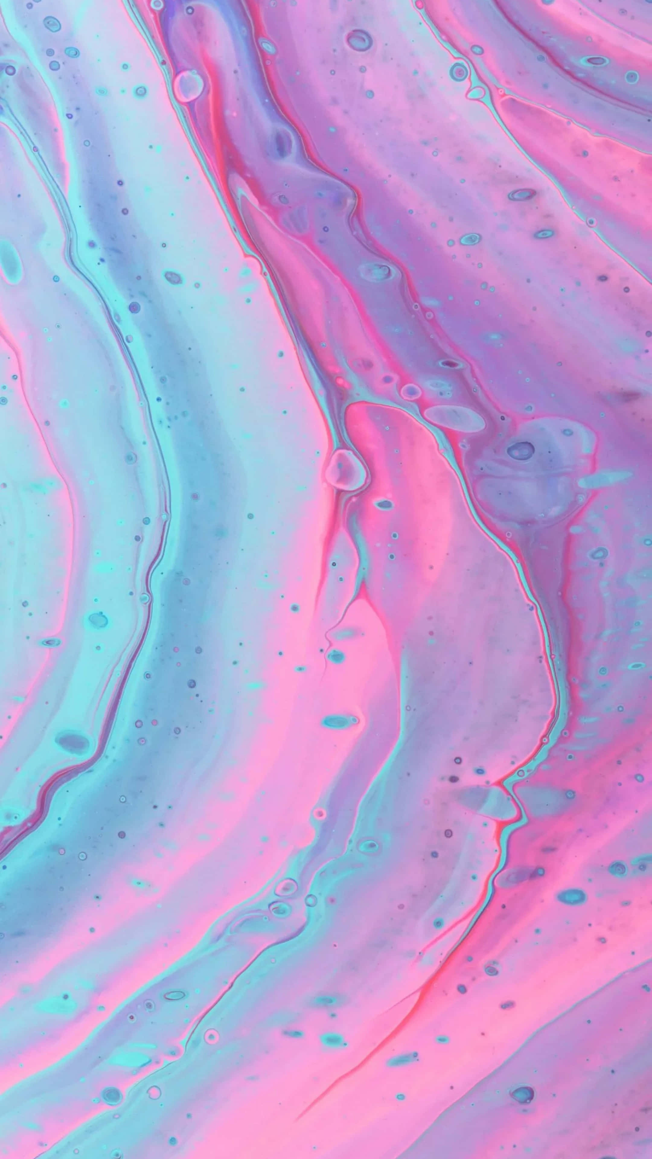 iPhone 16 Pro, vibrant pink, cyan, 4K Phone Wallpaper