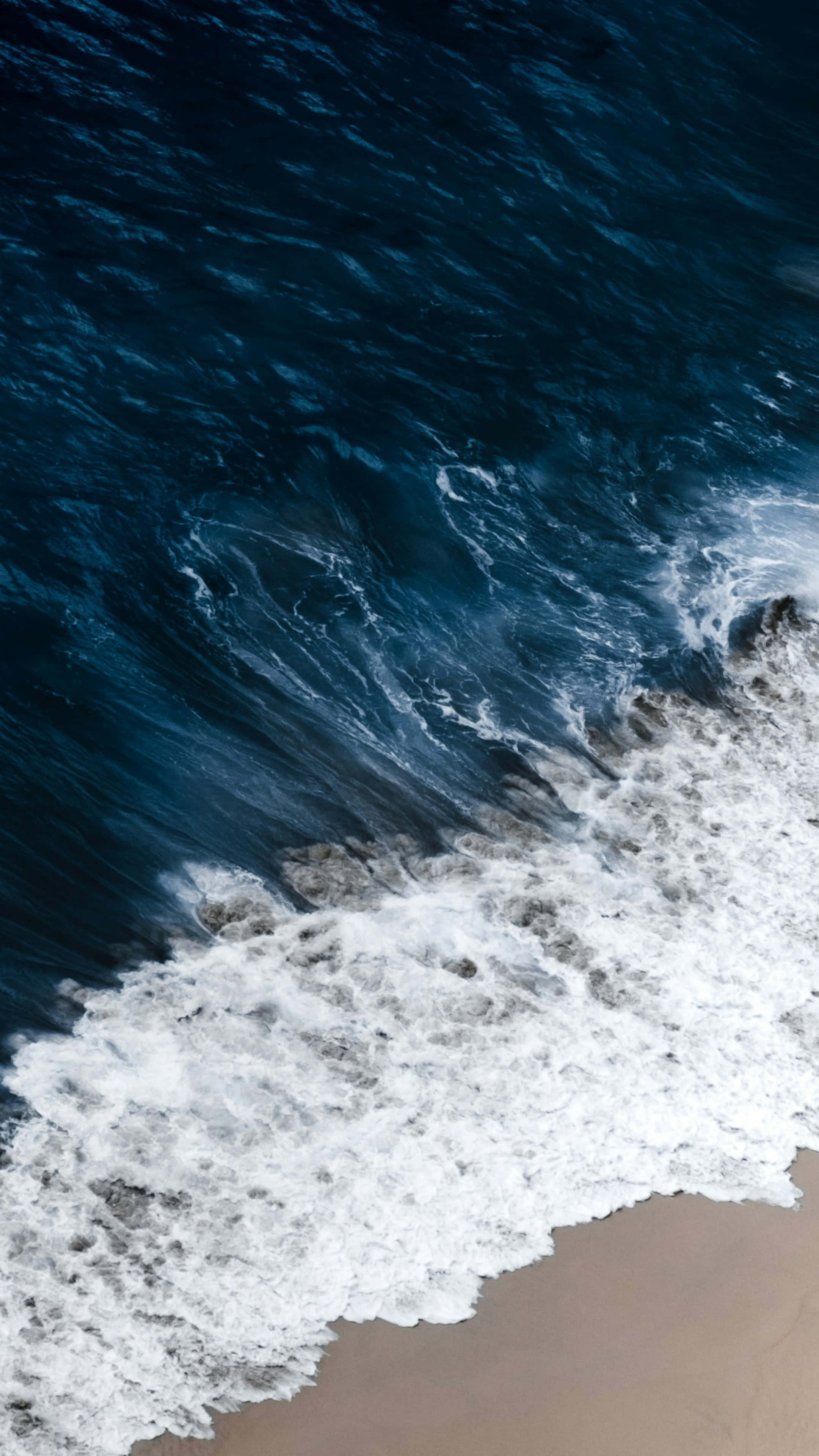 iPhone 16 Pro, ocean, deep blue ocean waves, 4K Phone Wallpaper