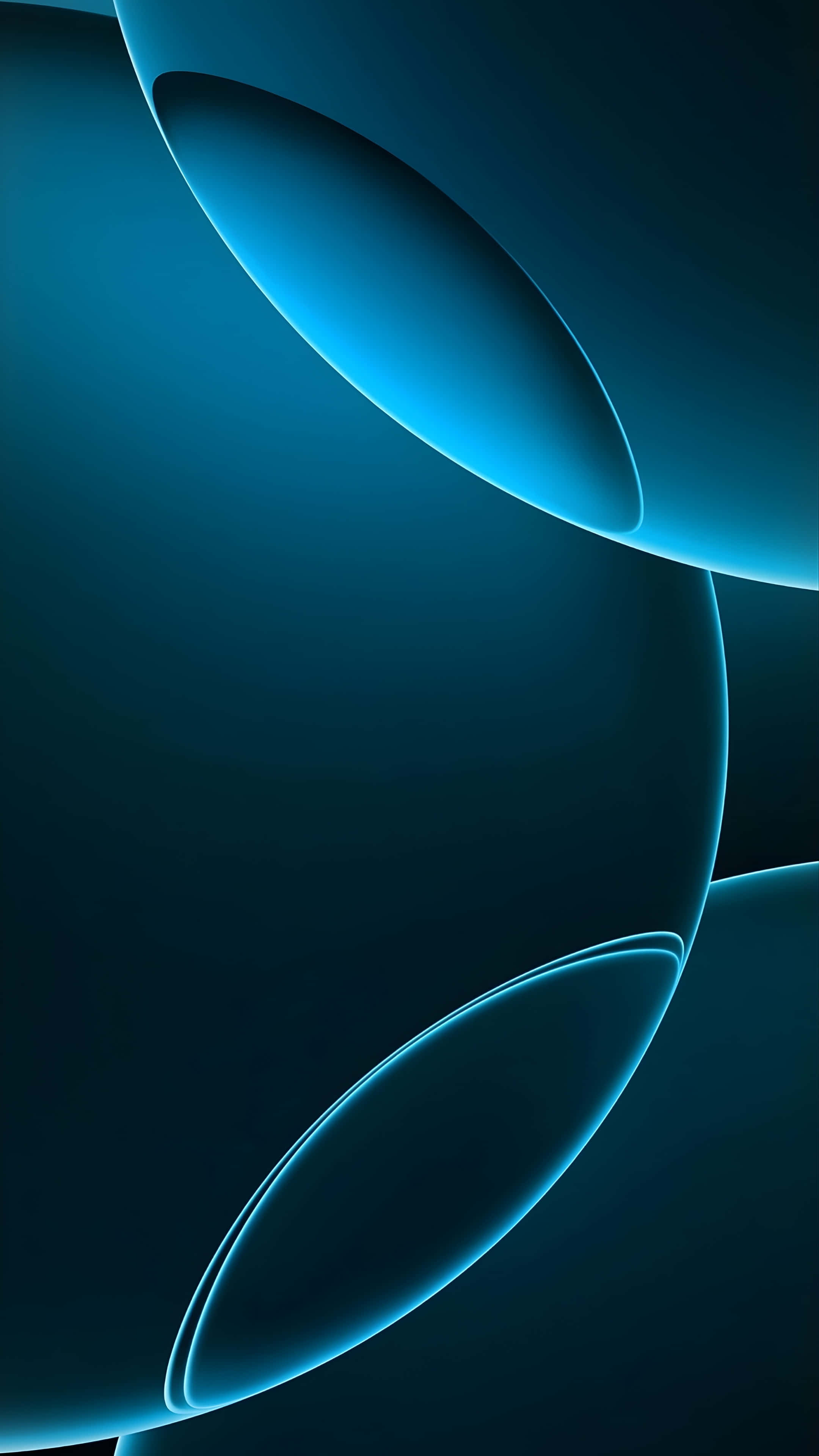iPhone 16 Pro, abstract flowing blue curves, glowing edges, 4K Phone Wallpaper