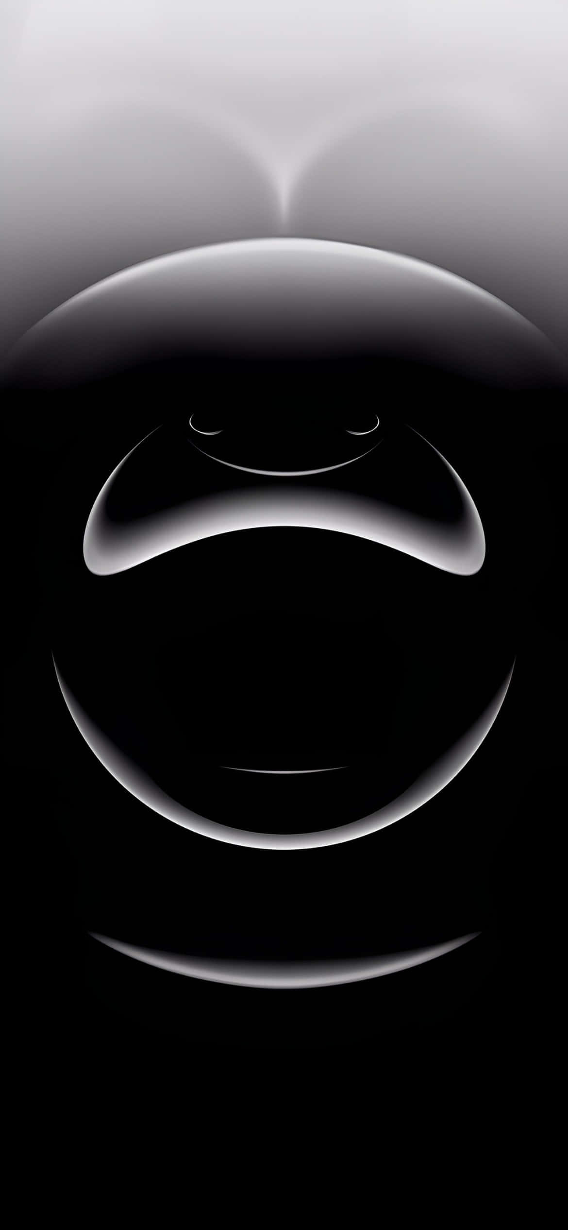 iPhone 16e, glowing white curves, subtle smile, Full HD Phone Wallpaper