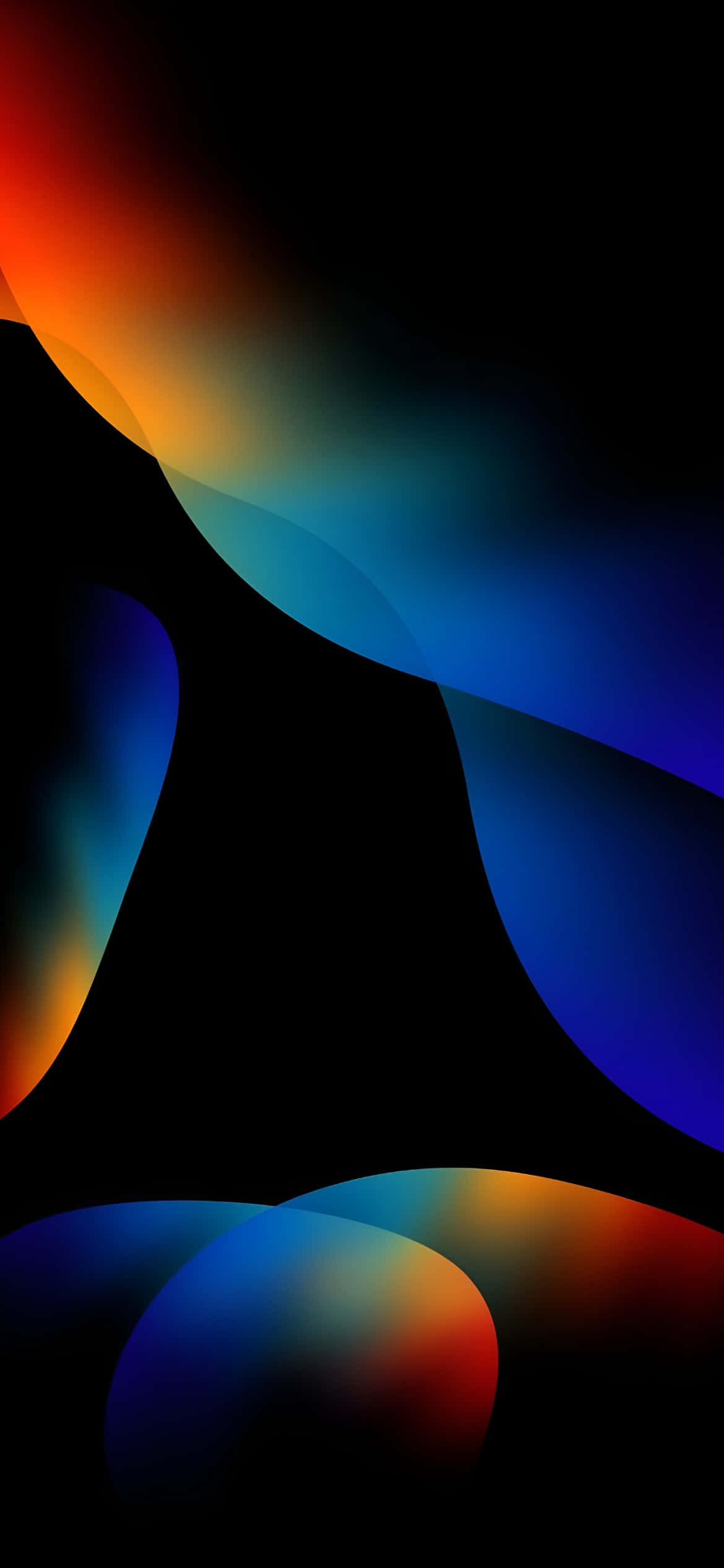 iPhone 16e, orange, blue, Full HD Phone Wallpaper
