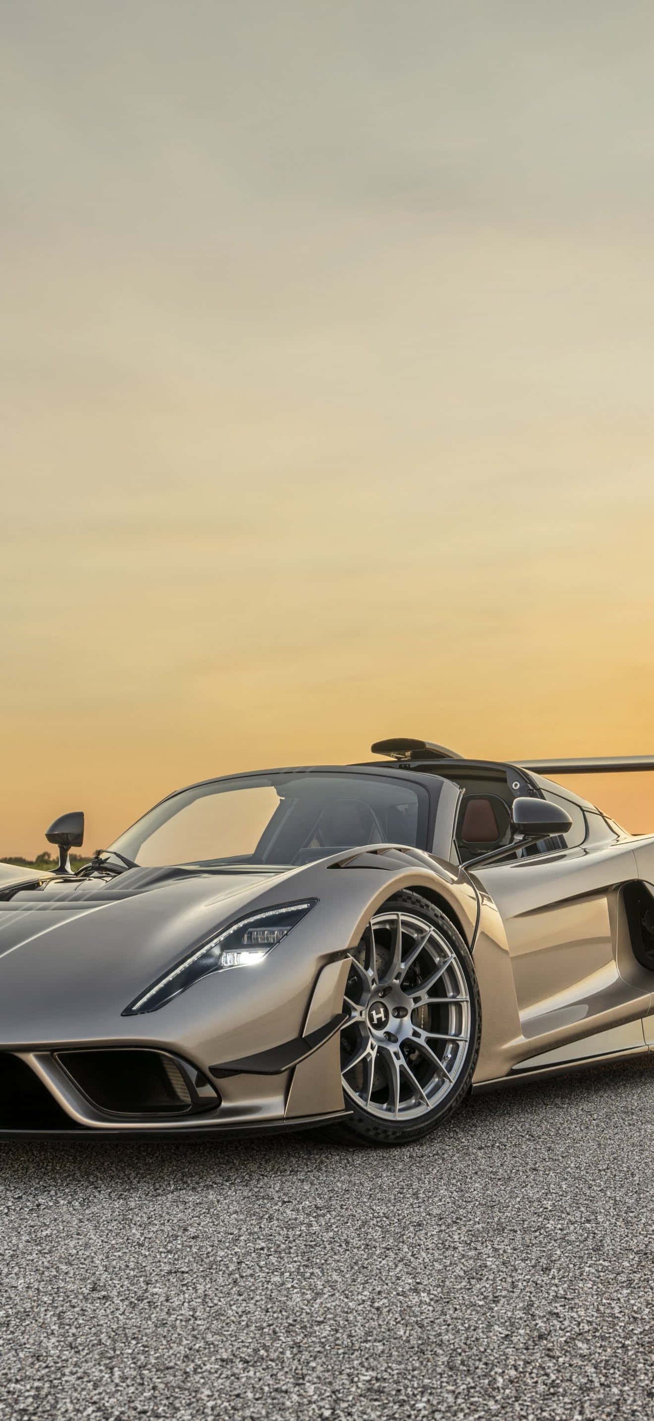 iPhone 17 Pro Max, silver, hypercar, 2K Phone Wallpaper