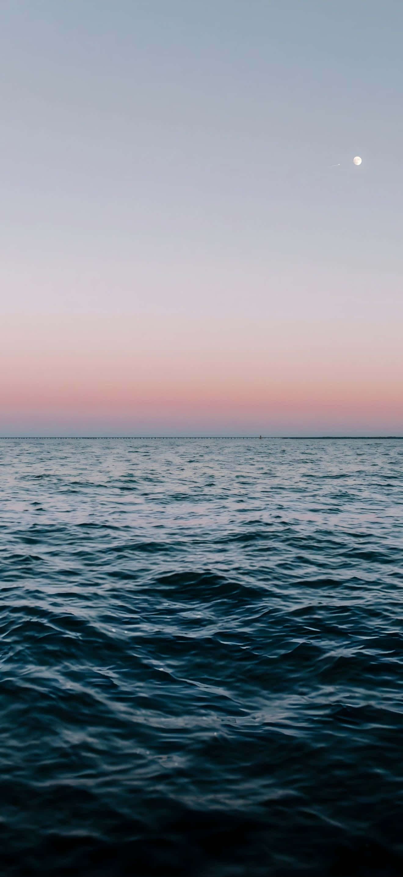 iPhone 17 Pro Max, Ocean Shot, twilight seascape, 2K Phone Wallpaper