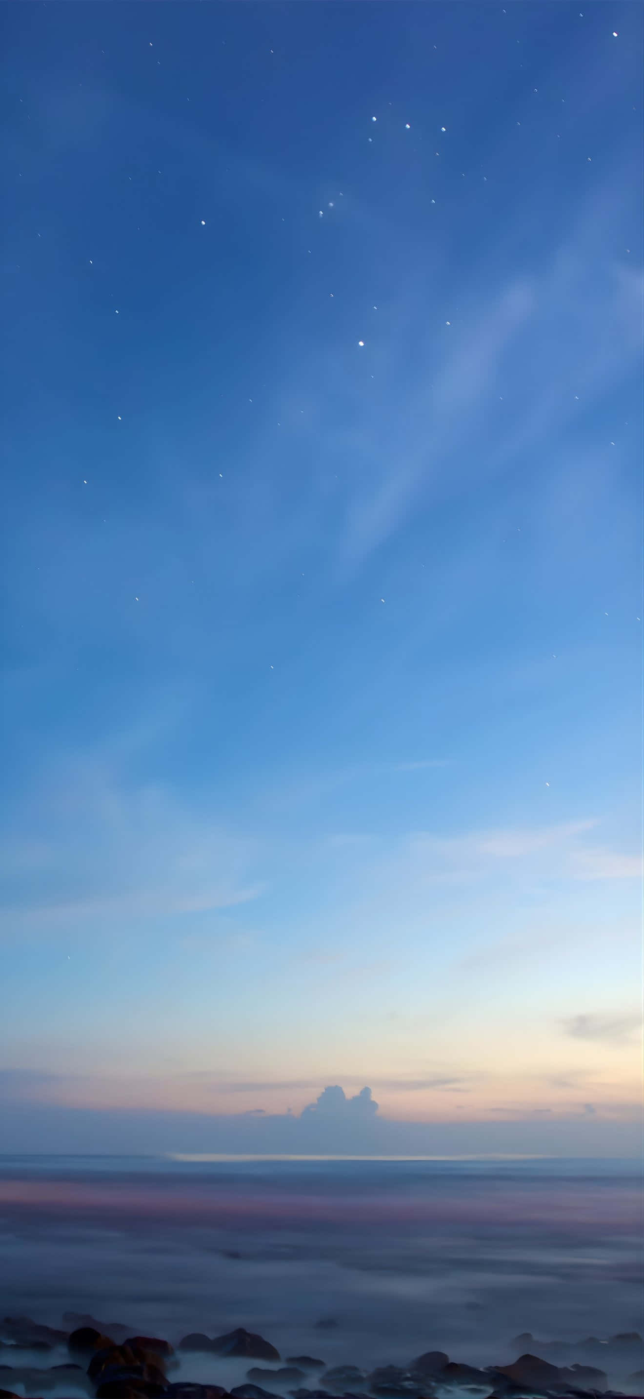 iPhone 17 Pro Max, Night Sky, twilight seascape, 2K Phone Wallpaper