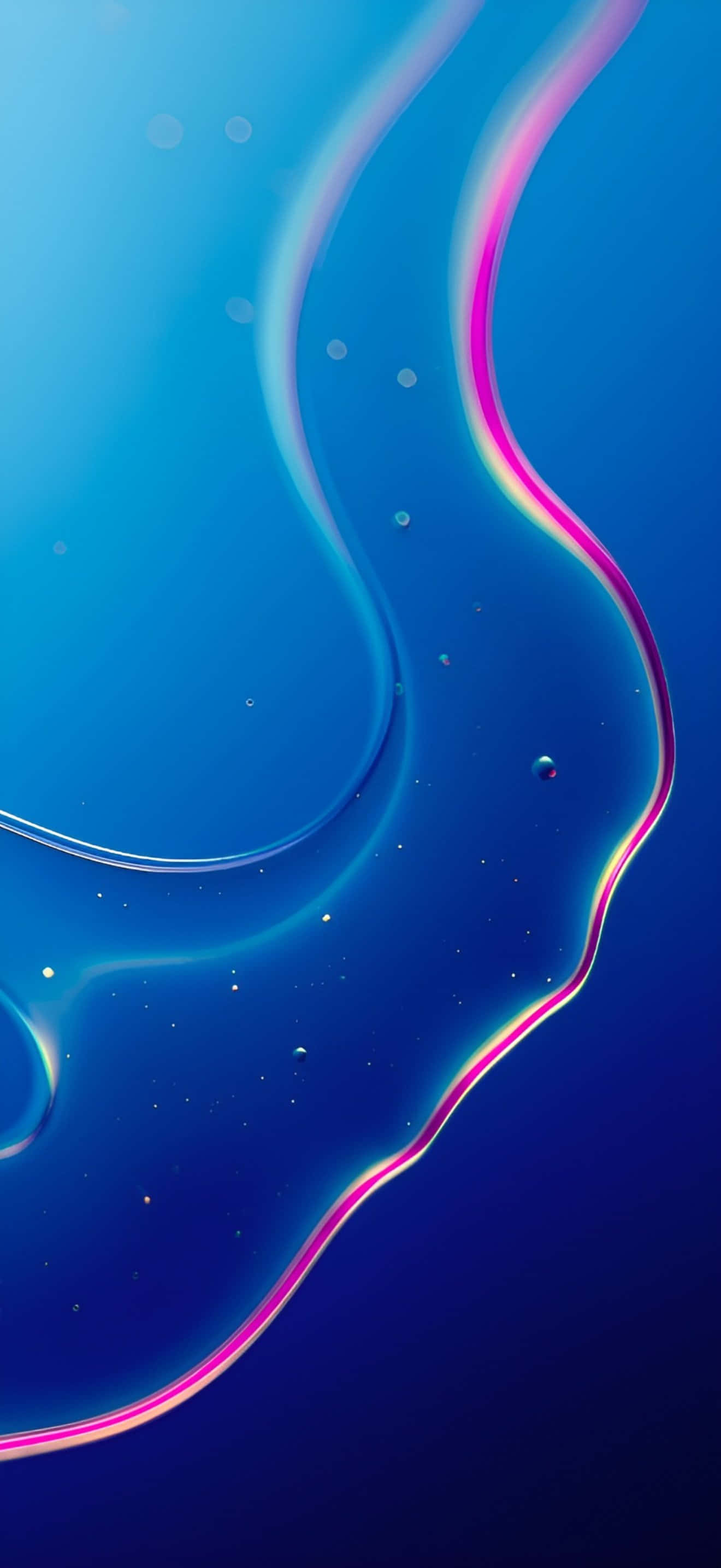 iPhone 17 Pro Max, deep blue, luminous pink, 2K Phone Wallpaper