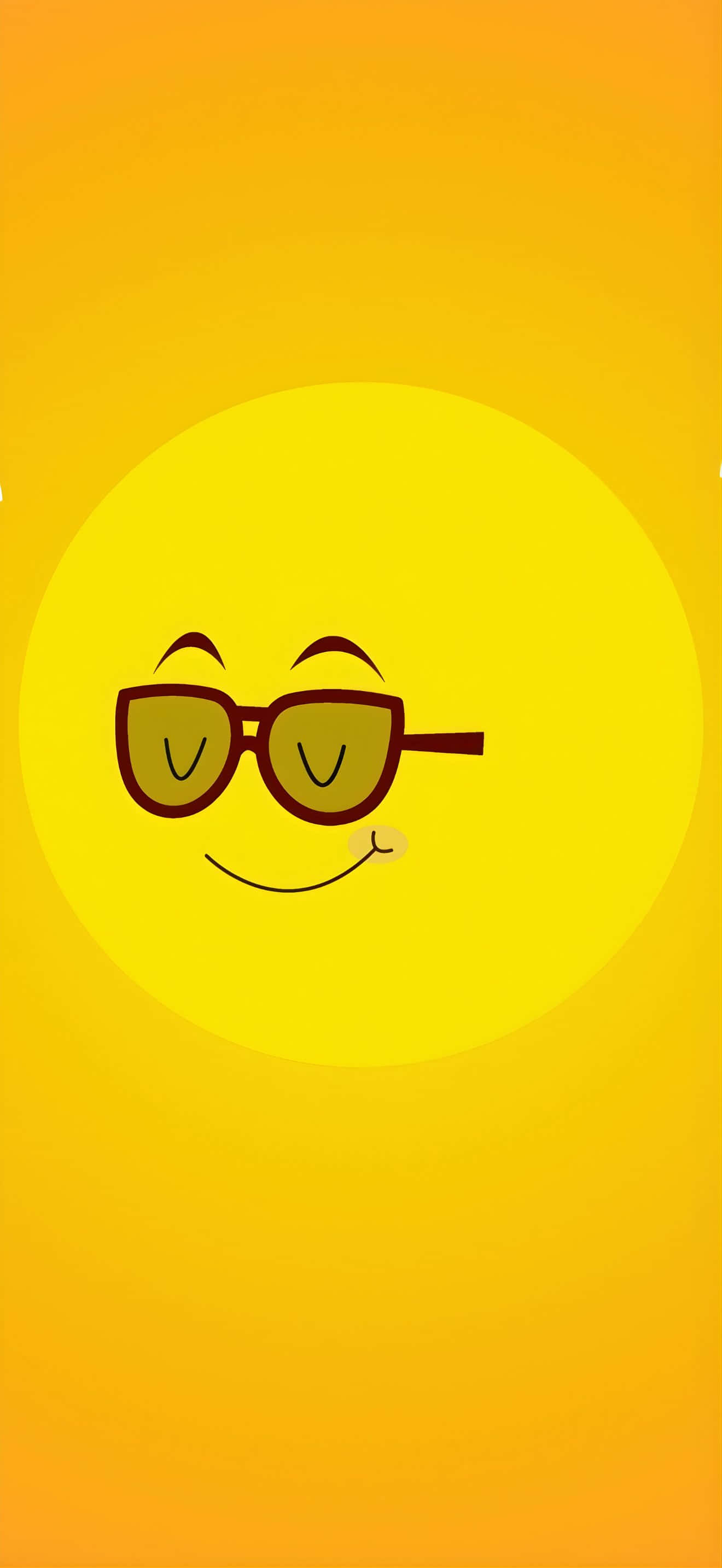iPhone 17 Pro Max, cartoon sun, brown sunglasses, 2K Phone Wallpaper