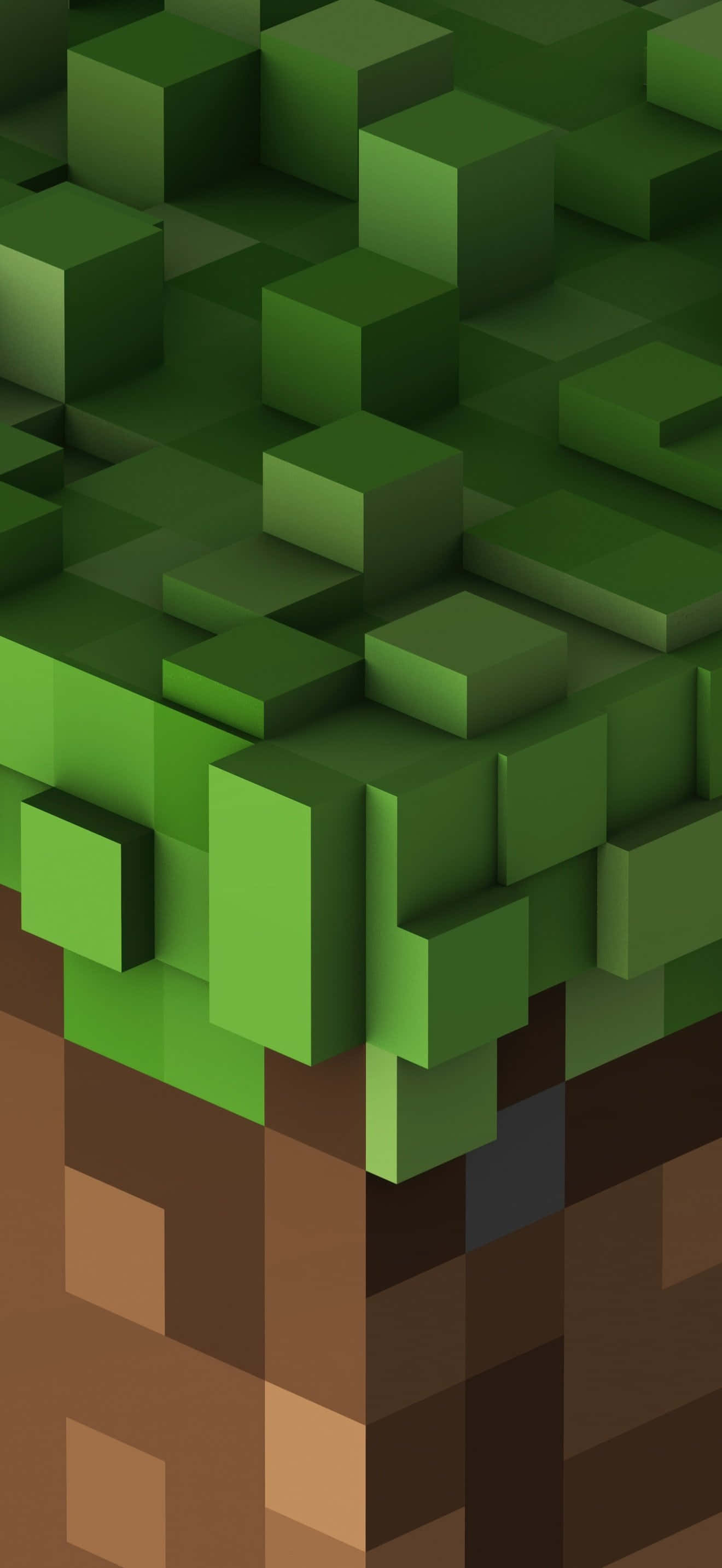 iPhone 17 Pro Max, gaming display, pixelated tree, 2K Phone Wallpaper