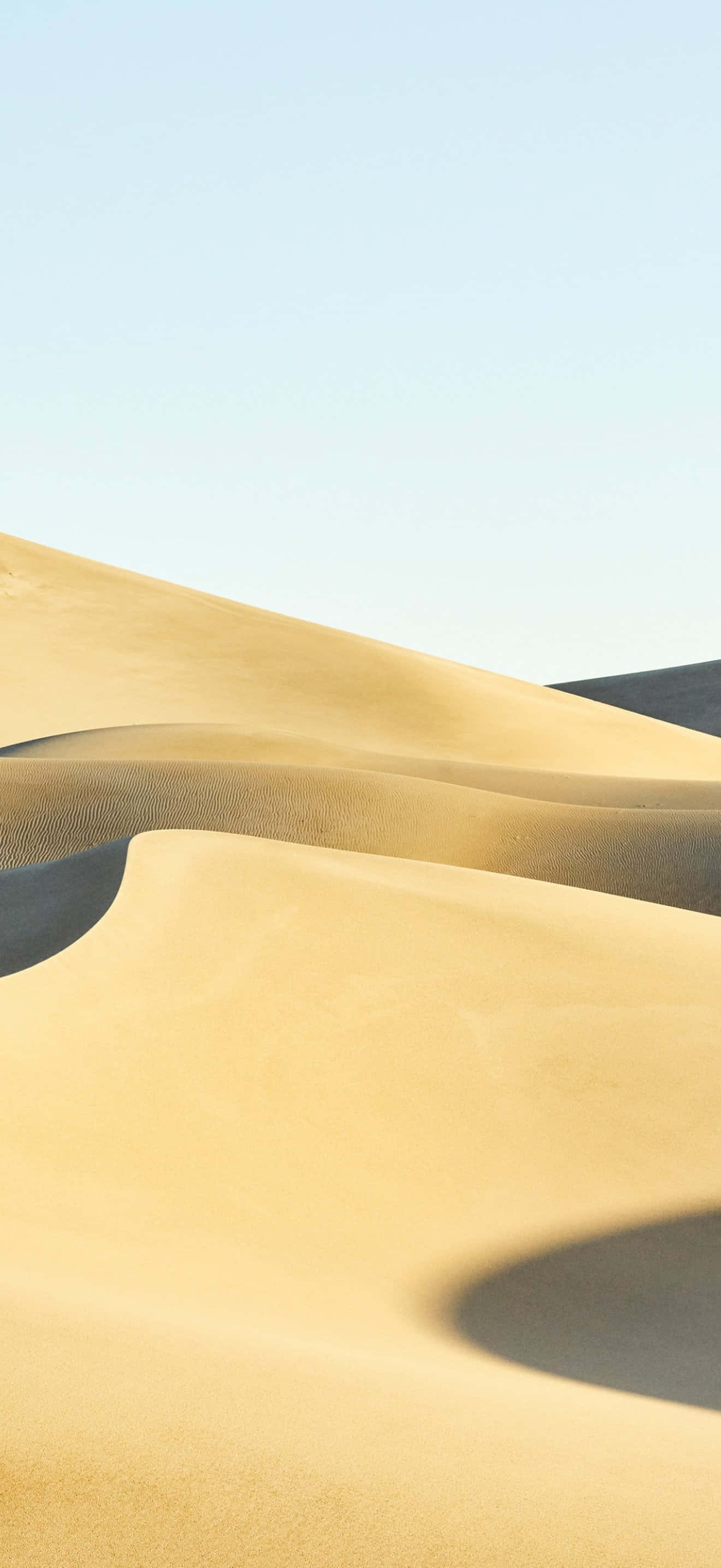 iPhone 17 Pro Max, desert, golden sand dunes, 2K Phone Wallpaper