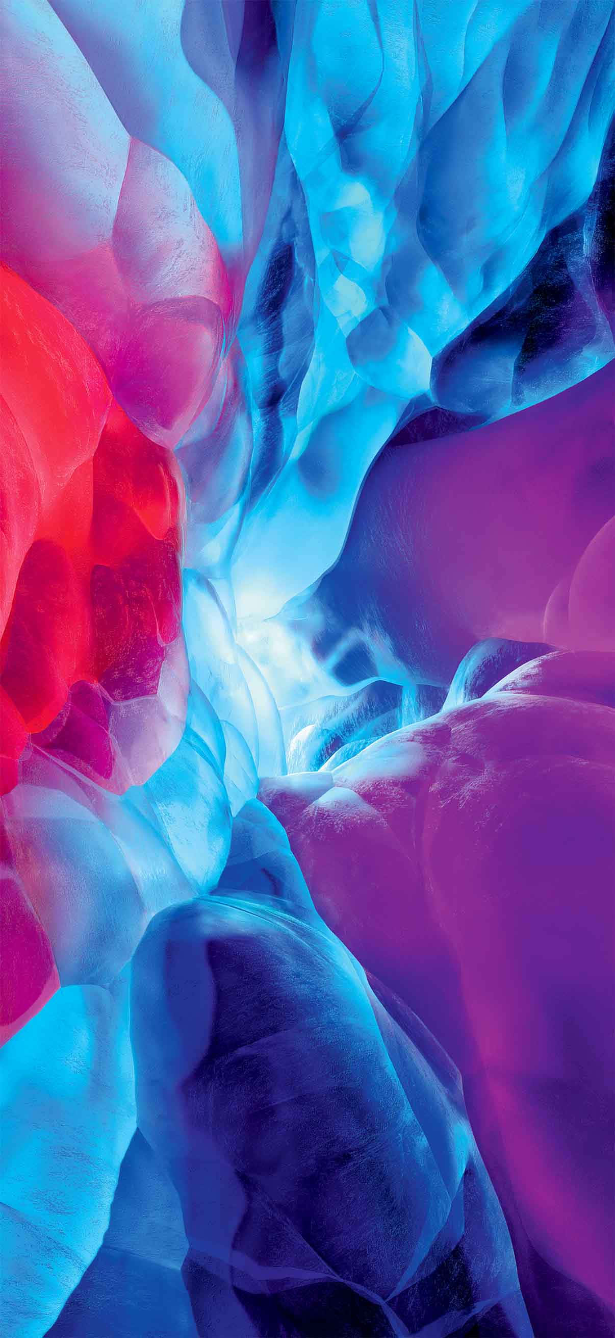 iPhone 17, electric blue, magenta, 2K Phone Wallpaper