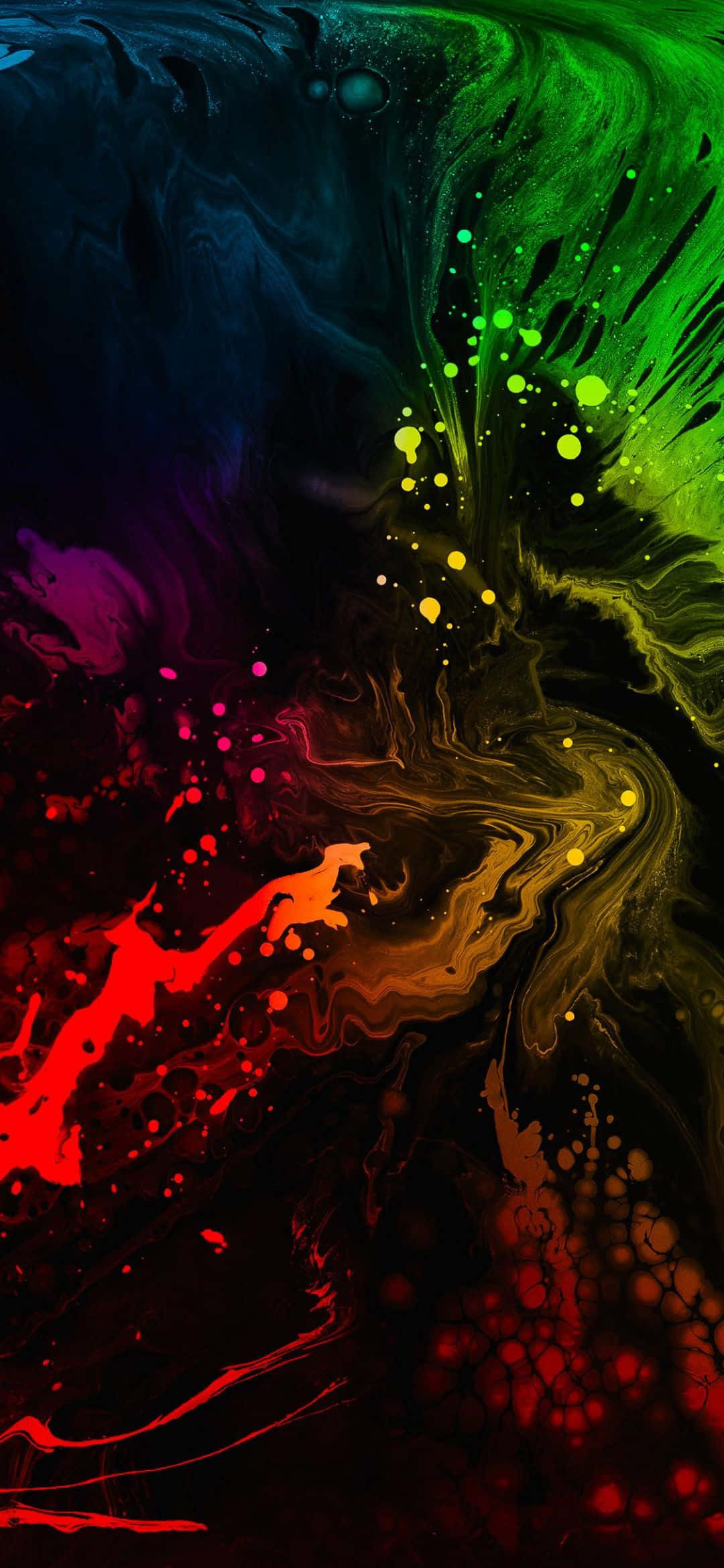 iPhone 2020, neon red, green, Full HD Phone Wallpaper
