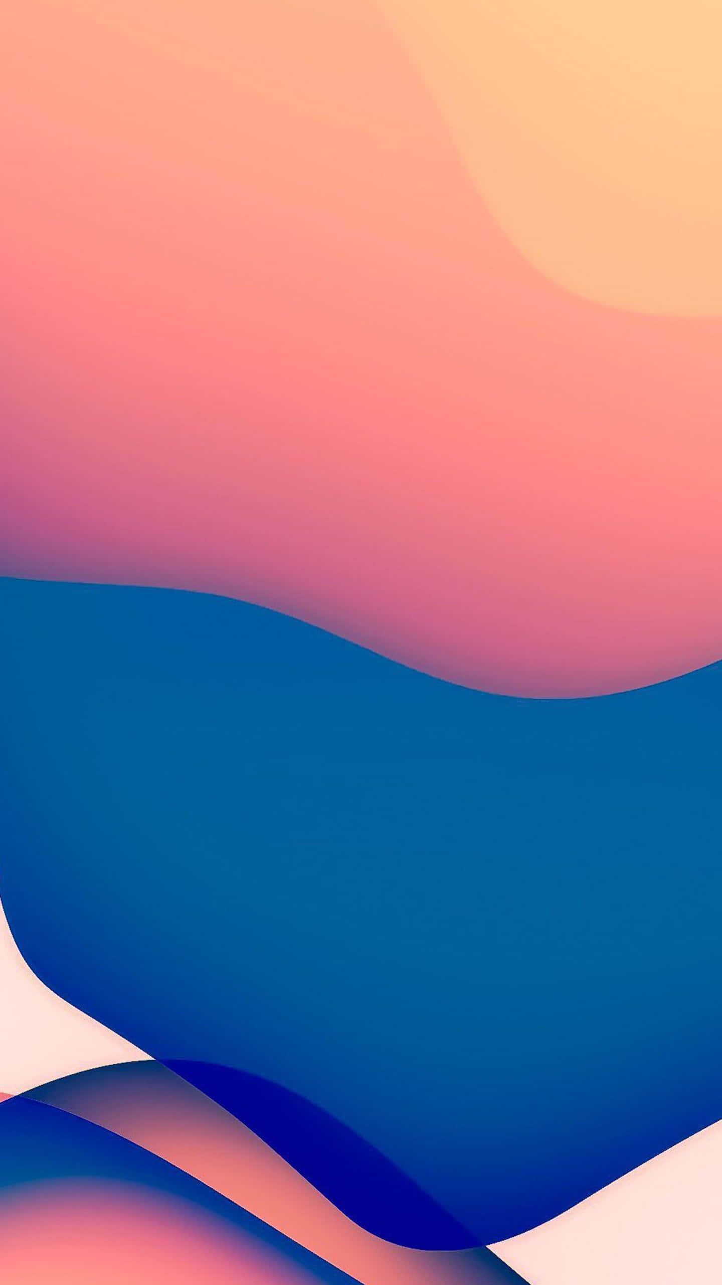 iPhone 2020, coral pink, deep blue, 2K Phone Wallpaper