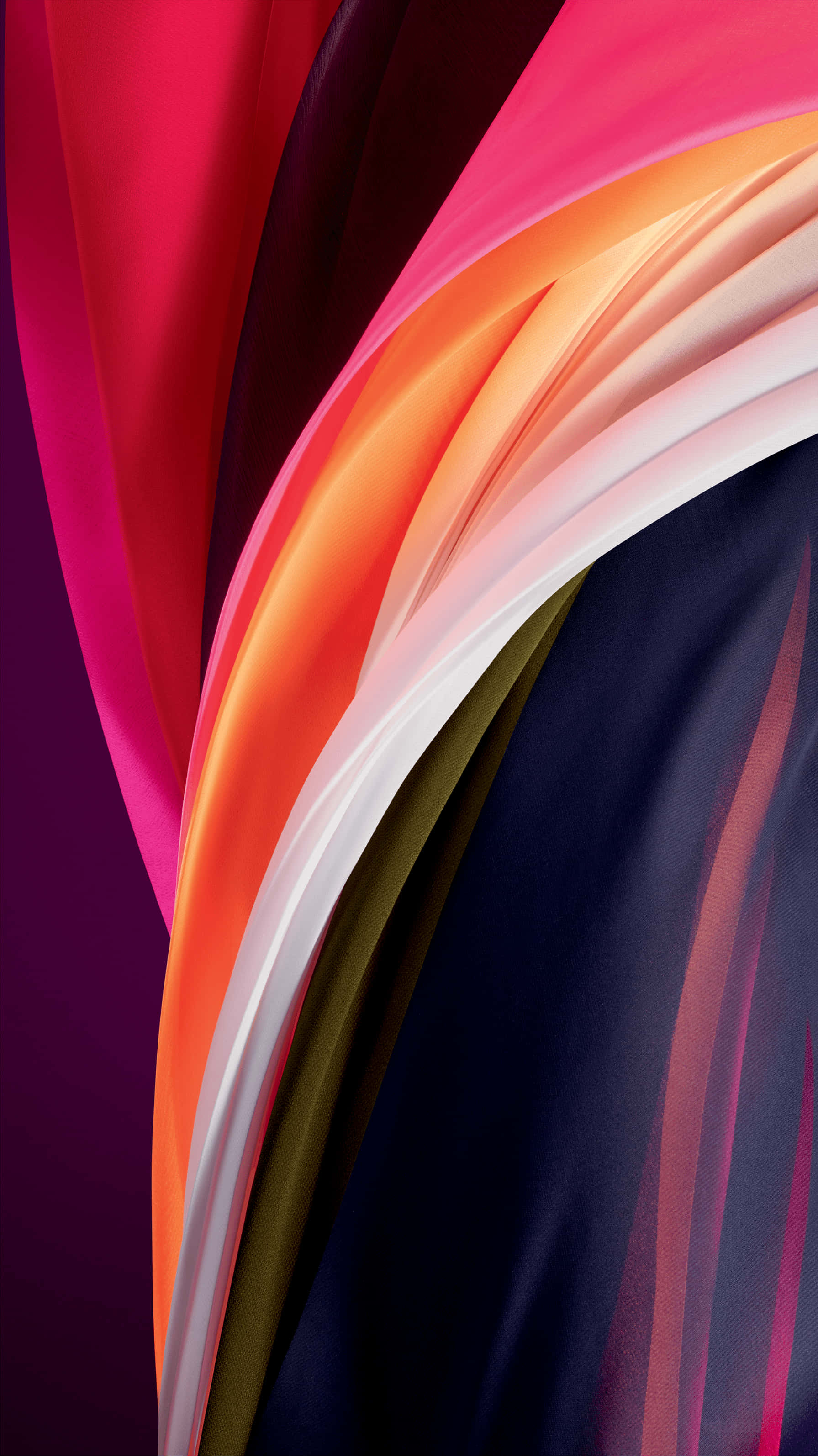 iPhone 2020, magenta orange, navy, 2K Phone Wallpaper