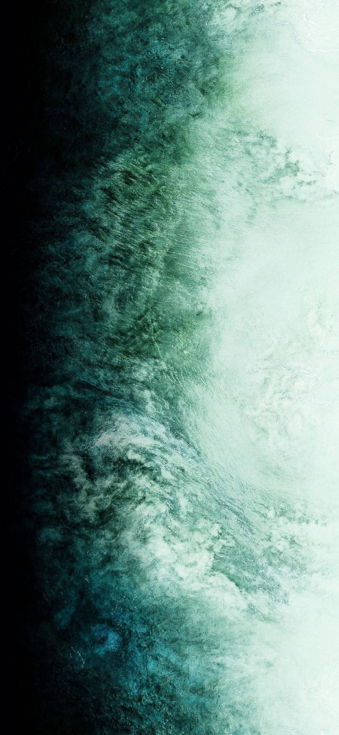 iPhone 2021, teal, white foam, 2K Phone Wallpaper