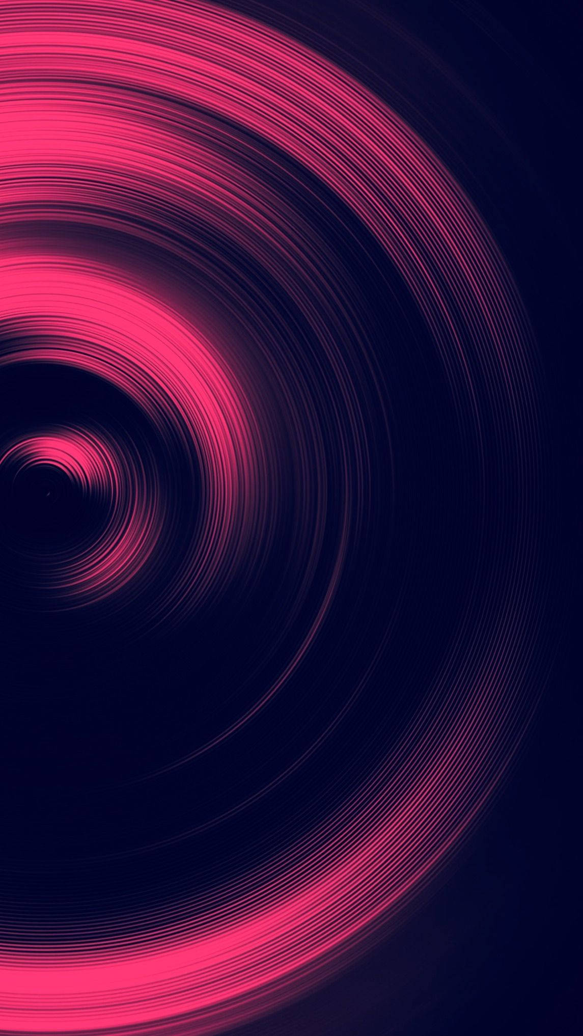 iPhone 2021, pink neon spiral, vibrant pink concentric lines, Full HD Phone Wallpaper