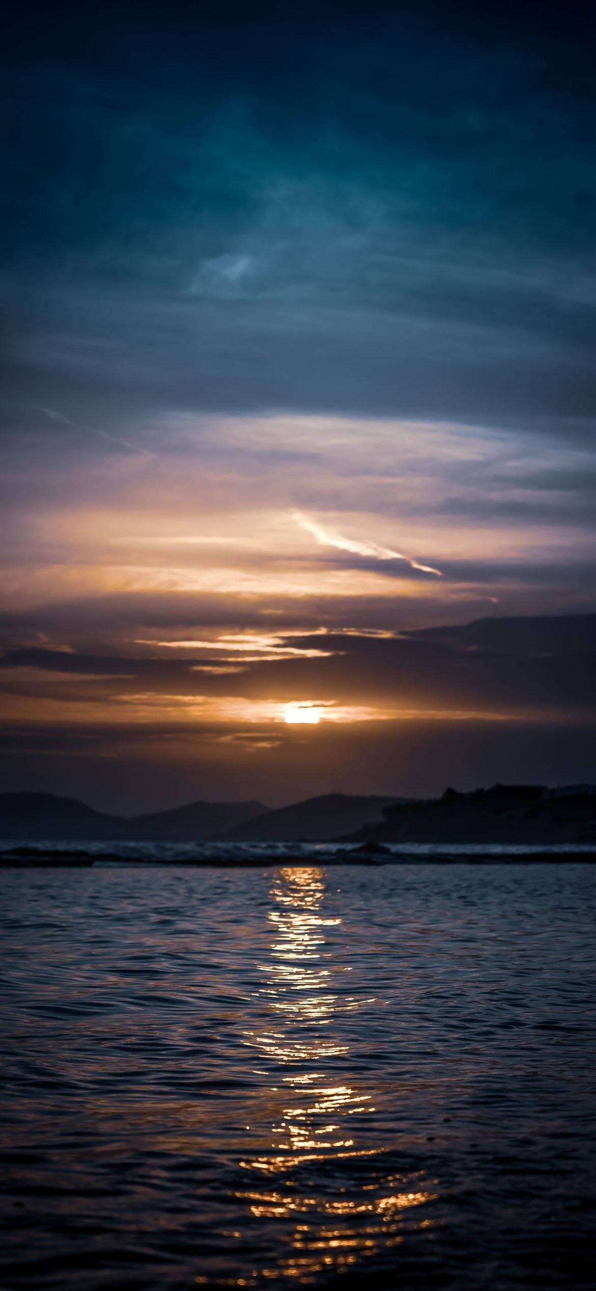 sea, sunset, ocean waters, Full HD Phone Wallpaper