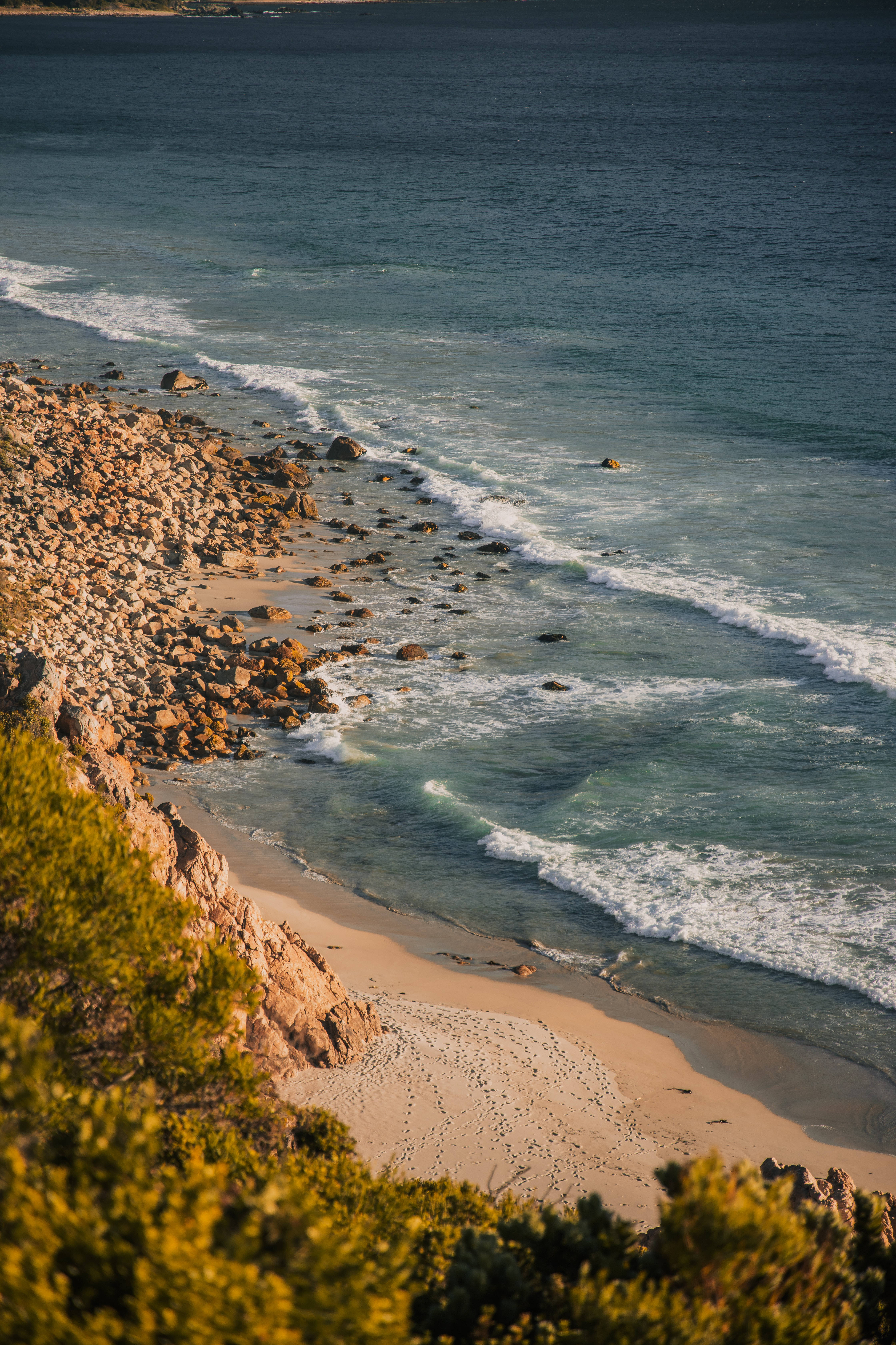 iPhone 4K, shoreline, sunlit waves, 5K Phone Wallpaper