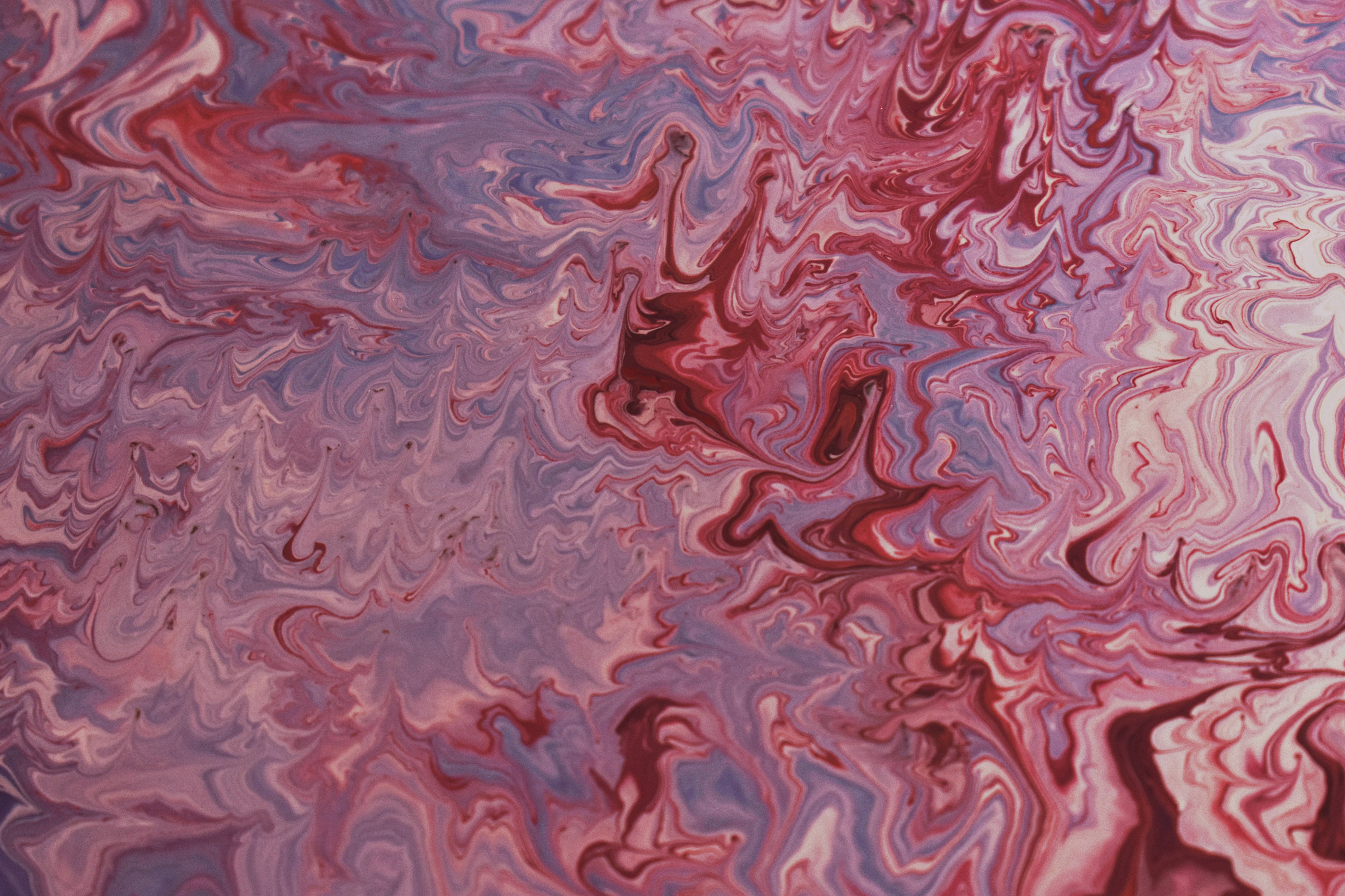 iPhone 4K, red swirls, pink, 5K Desktop Wallpaper