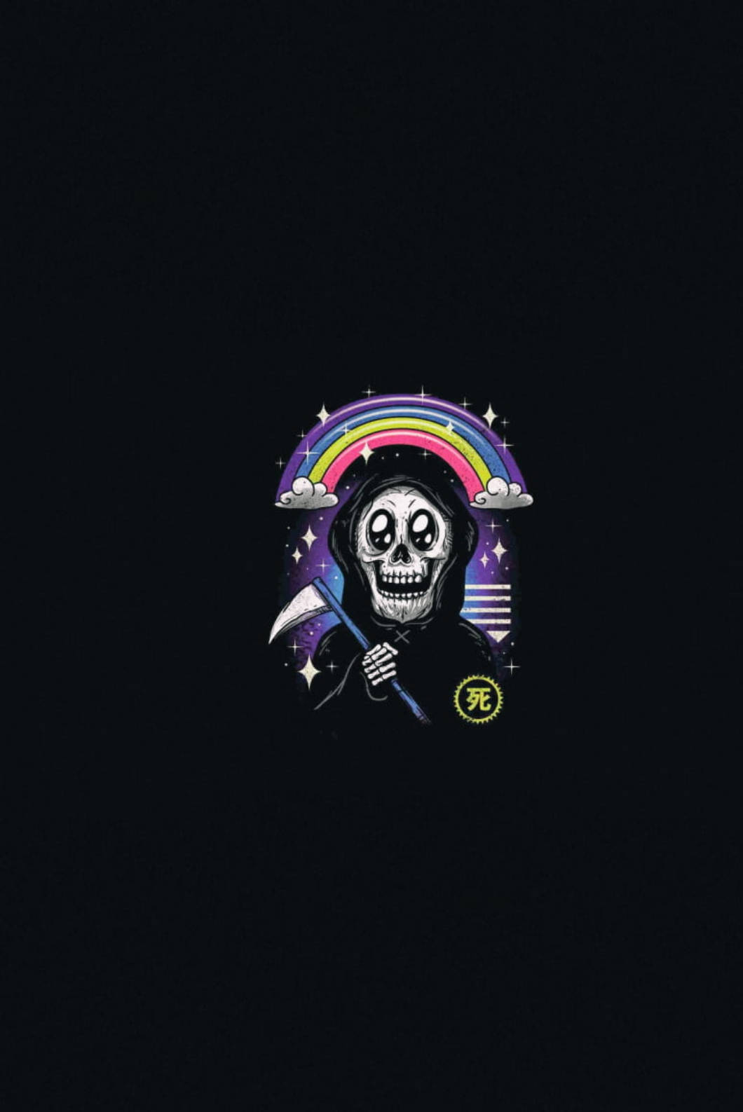 iPhone 4s, grim reaper, rainbow, HD Phone Wallpaper