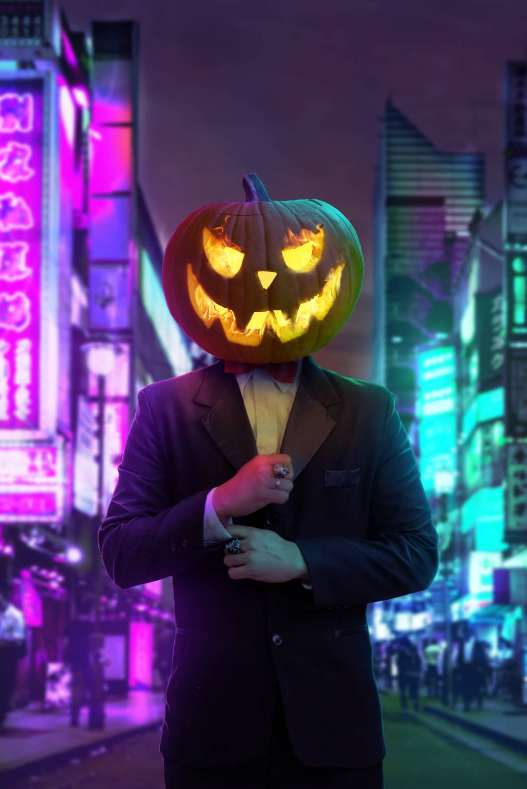 iPhone 4s, pumpkin head, glowing jack-o'-lantern head, HD Phone Wallpaper