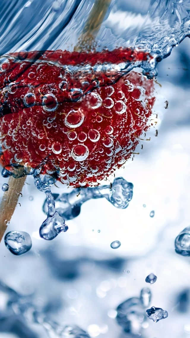 iPhone 5s, vibrant red, clear water, SD Phone Wallpaper