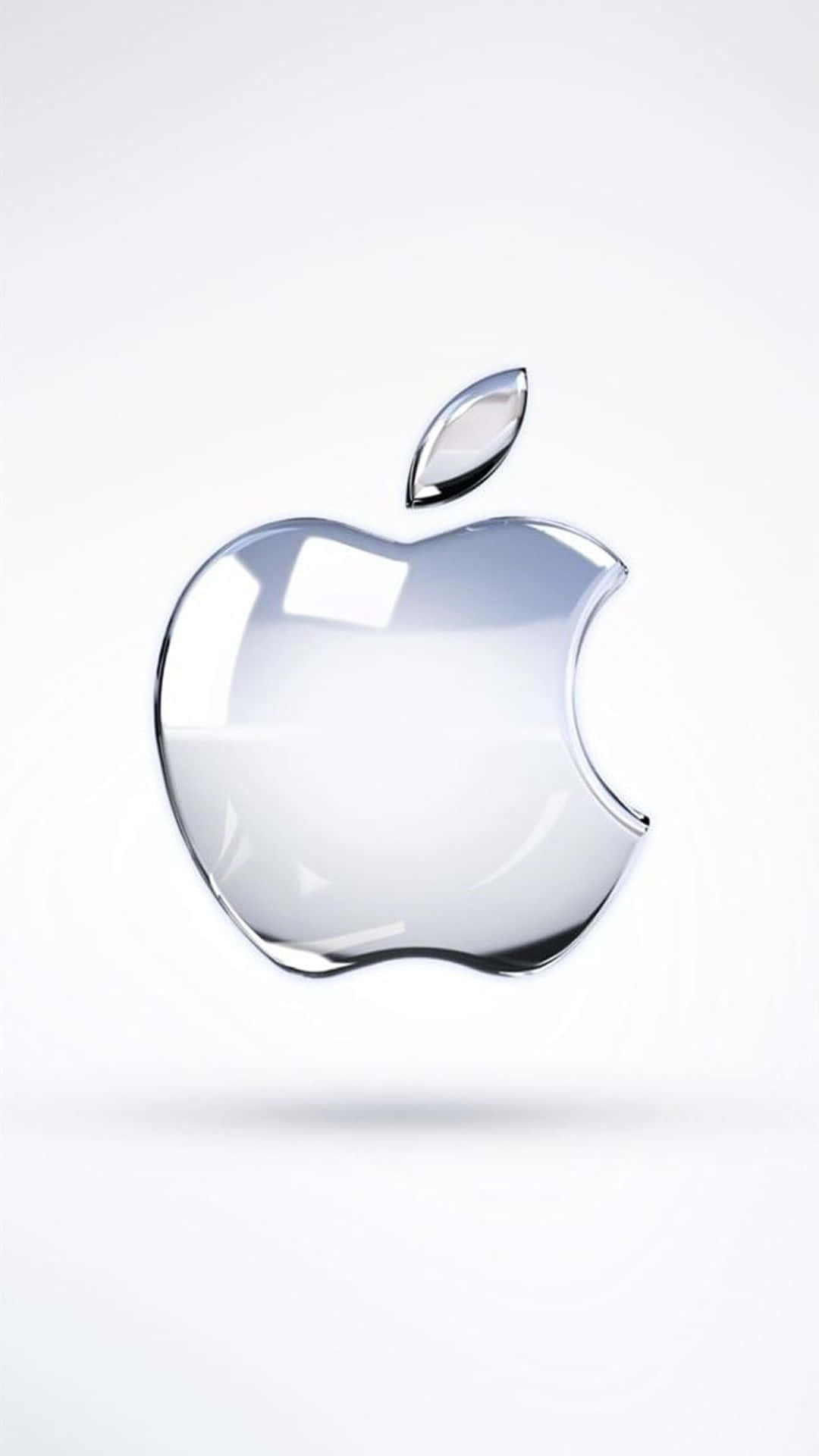 iPhone 6 Plus, glass Apple logo, metallic leaf, Full HD Phone Wallpaper
