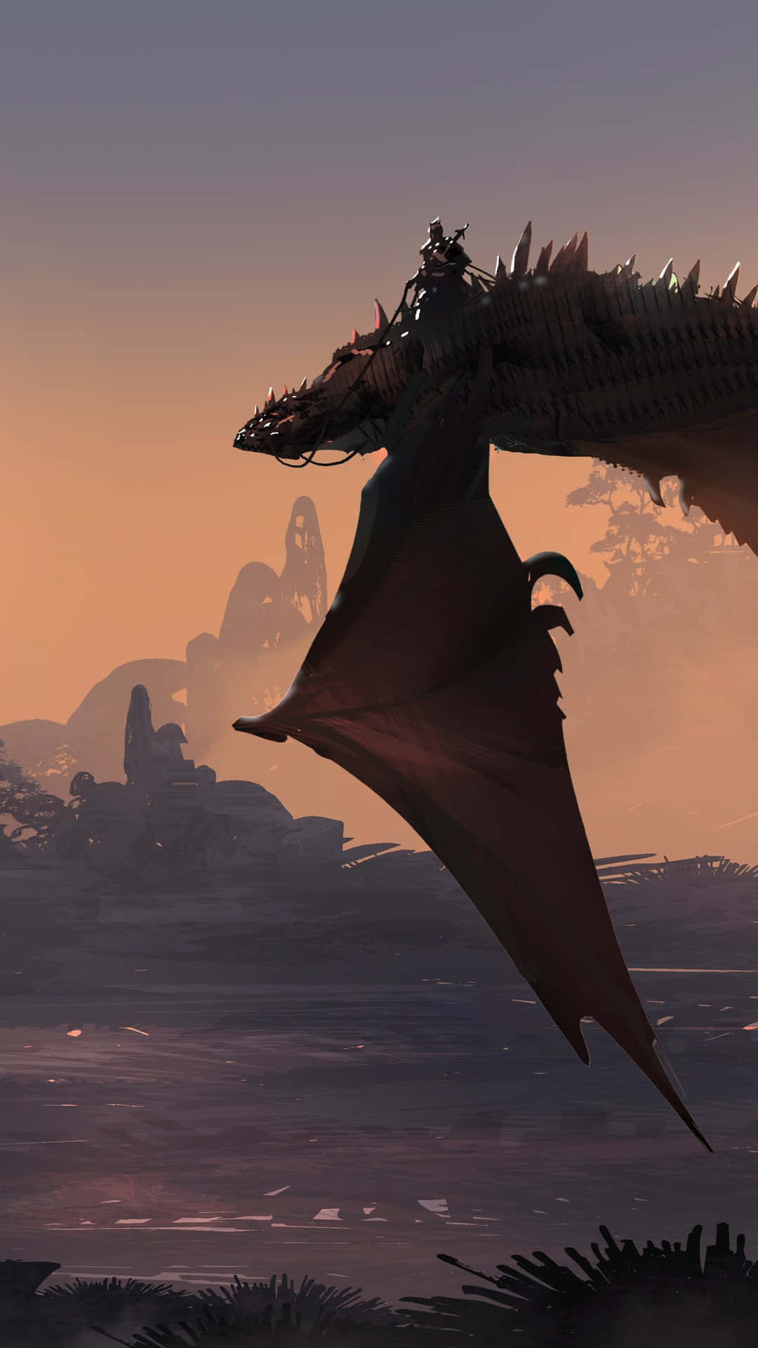 iPhone 6 Plus, dragon, spiked back, Full HD Phone Wallpaper