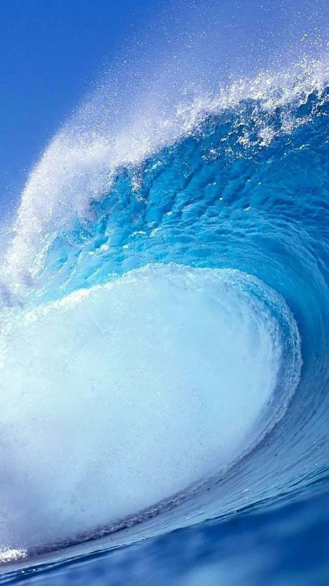 iPhone 6 Plus, turquoise ocean wave, perfect barrel, Full HD Phone Wallpaper