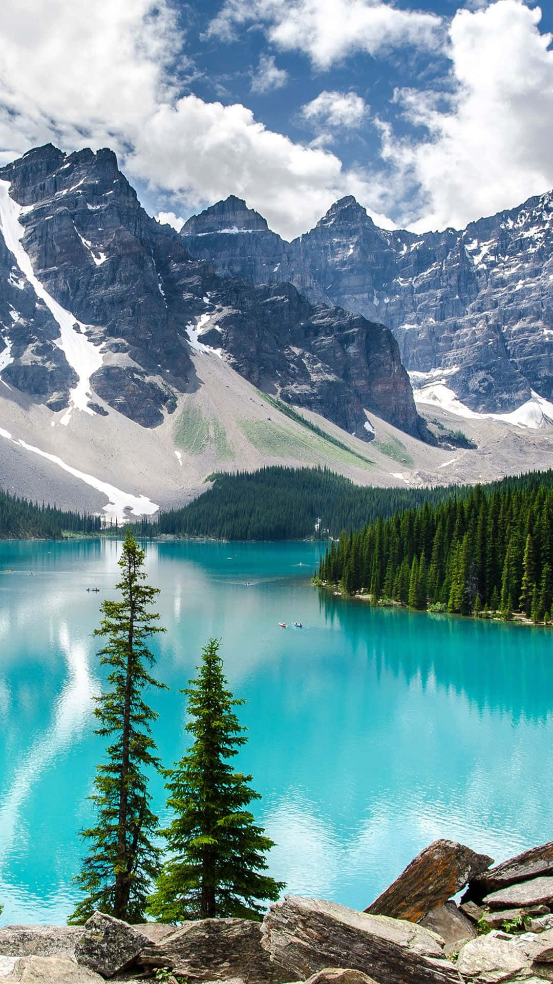 iPhone 6 Plus, lock screen display, turquoise lake, Full HD Phone Wallpaper