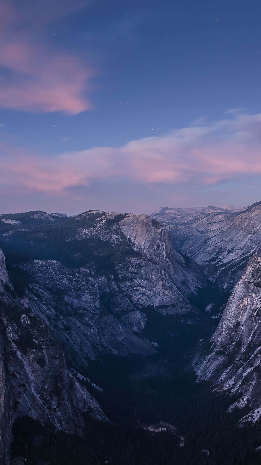 iPhone 6 Plus, mountain valley, twilight hues, Full HD Phone Wallpaper