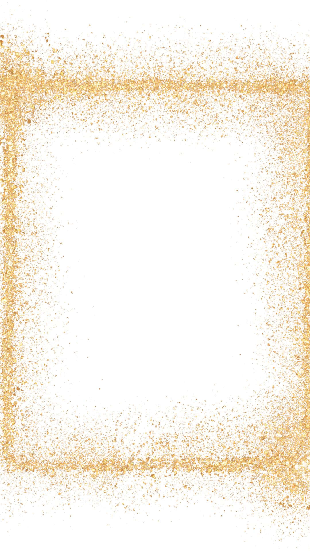 Gold iPhone, golden glitter frame, pristine white center, Full HD Phone Wallpaper