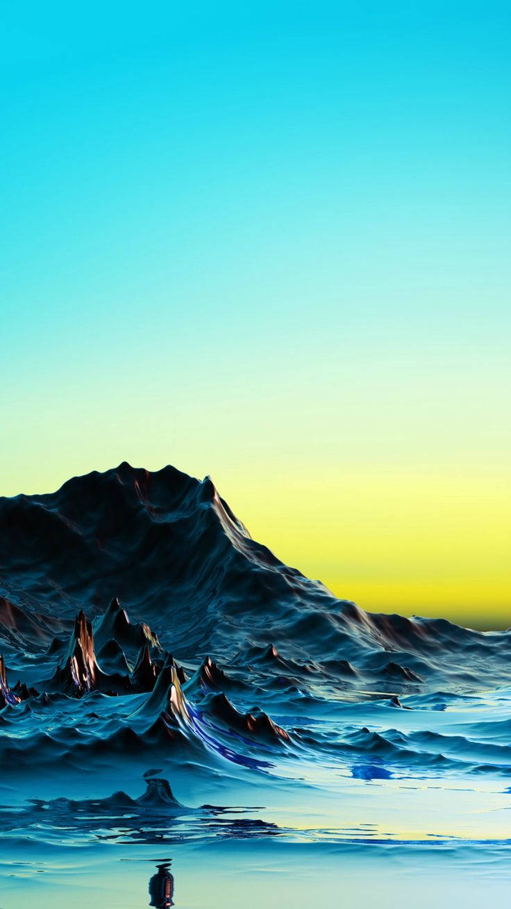 iPhone 6s Live, mountain dawn, floating island, HD Phone Wallpaper