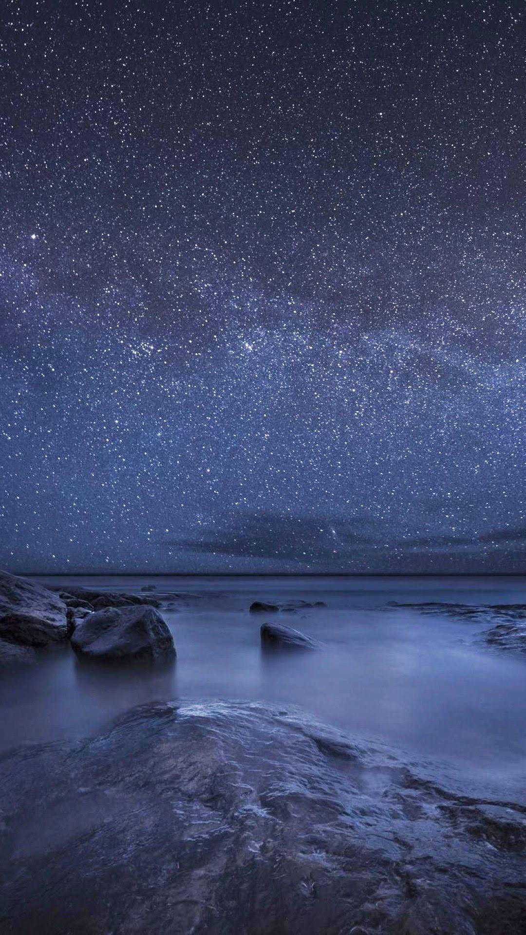 Starry Night, iPhone 6s Live, starry night sky, Full HD Phone Wallpaper