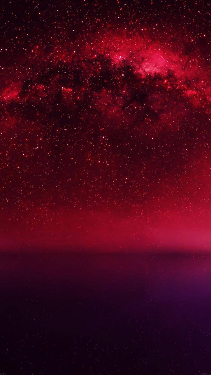 Red Galaxy iPhone 6S Live, red-hued galaxy, glowing stars, HD Phone Wallpaper
