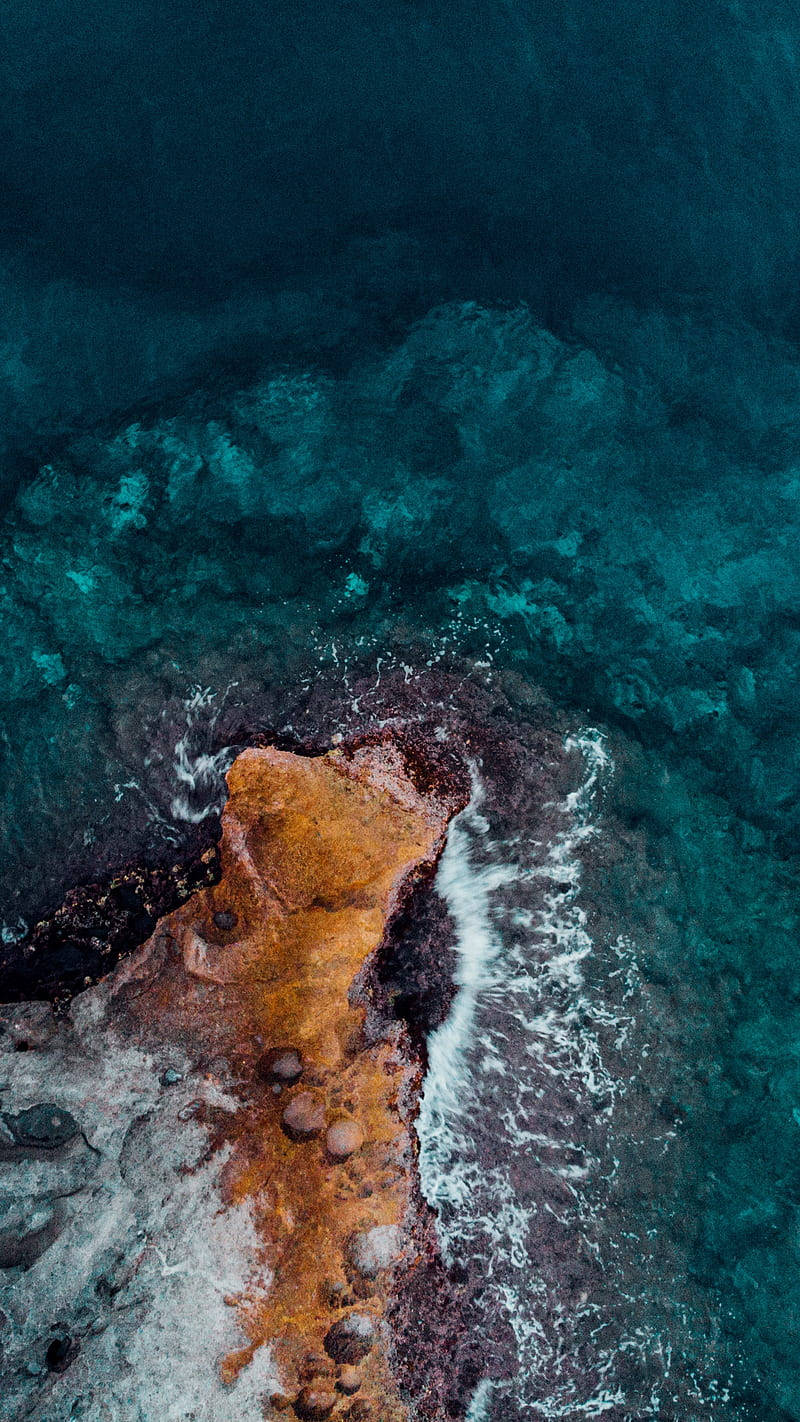Ocean Rock, iPhone 6s Live, turquoise ocean, HD Phone Wallpaper
