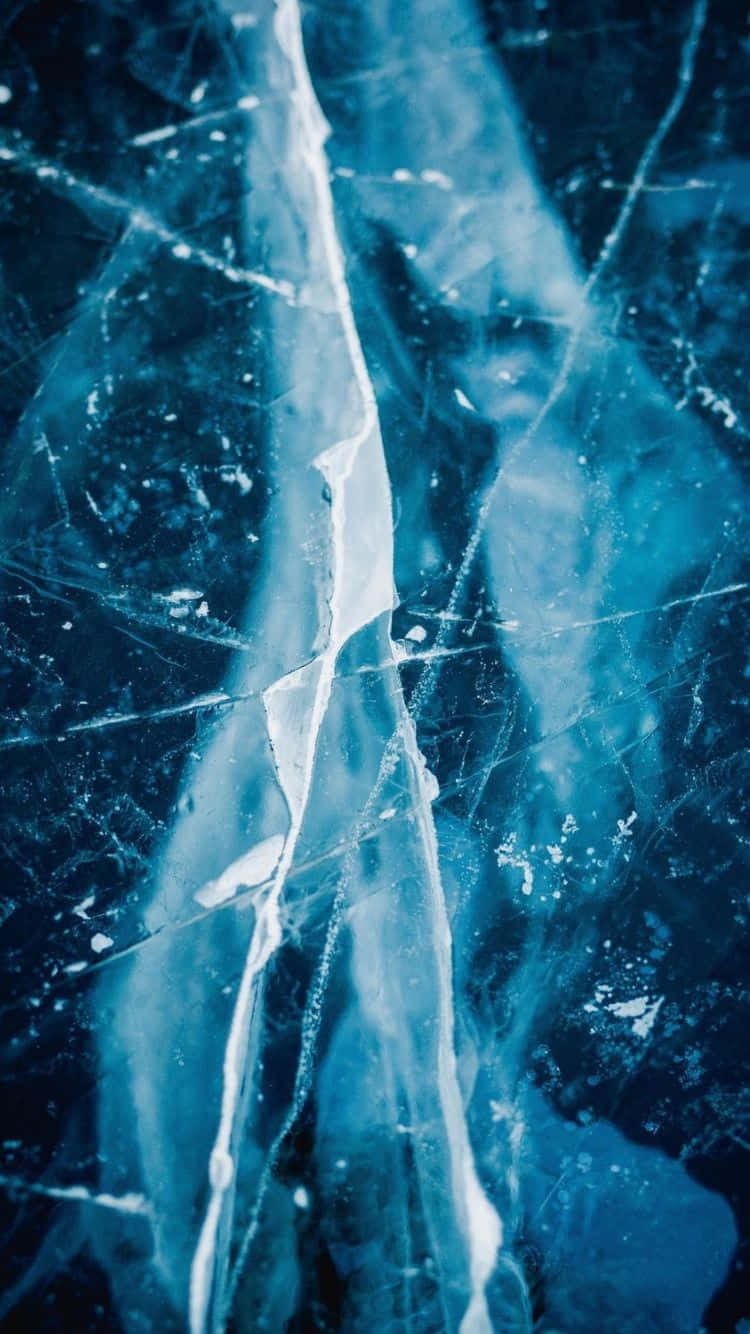 iPhone 6s, 750 x 1334, cracked blue ice, HD Phone Wallpaper