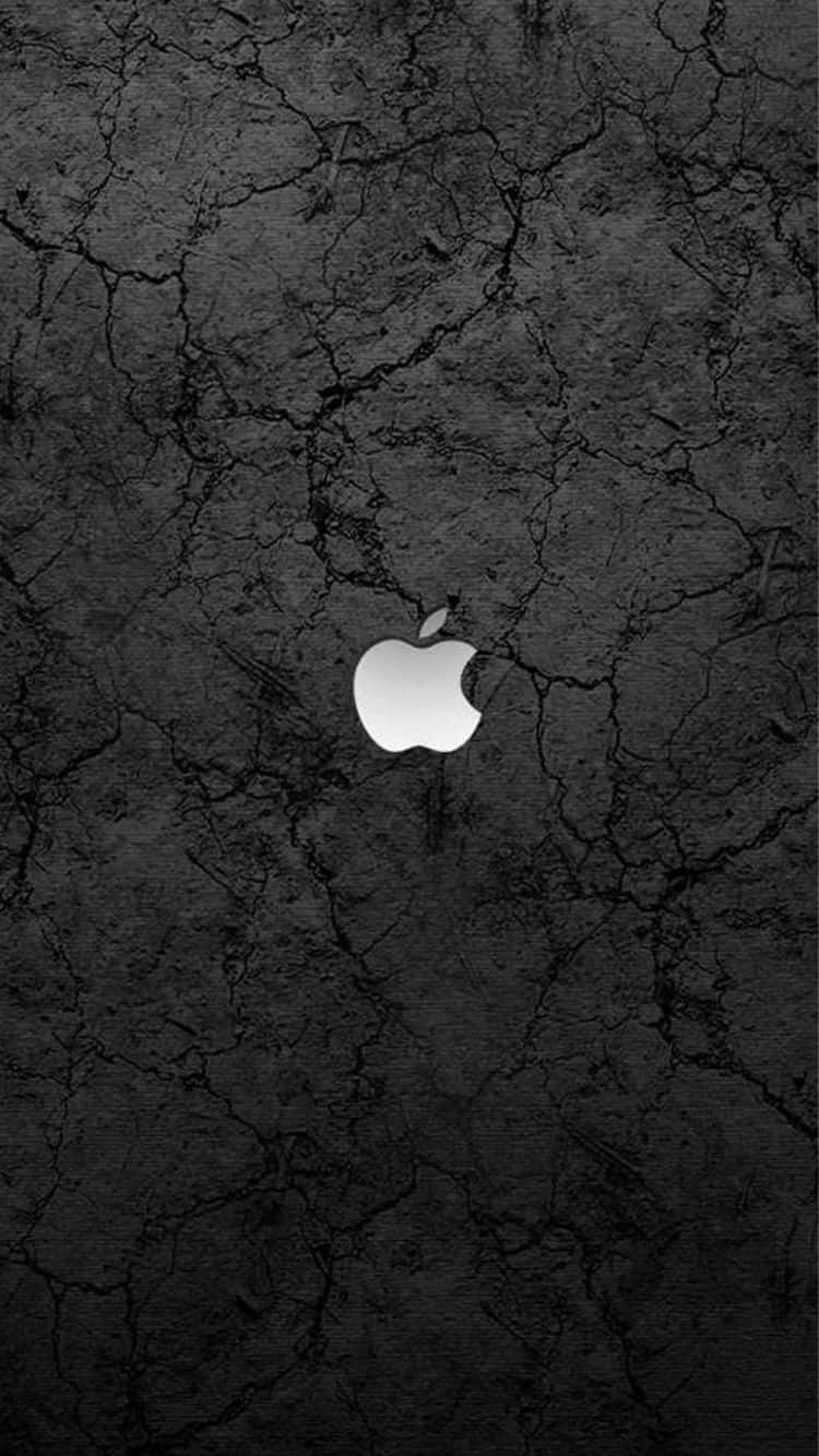 iPhone 6s, white Apple logo, dark gray concrete texture, HD Phone Wallpaper