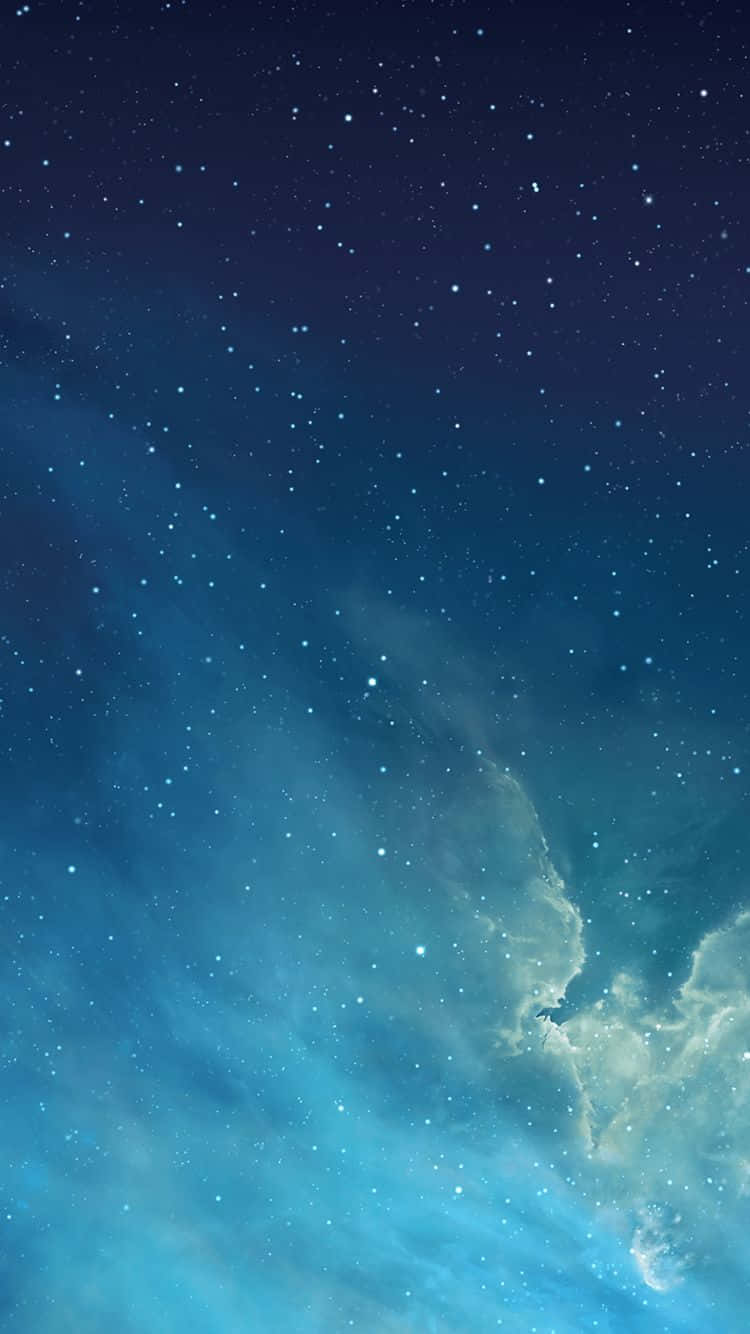 Rose Gold iPhone 6s, deep blue starfield, glowing nebula clouds, HD Phone Wallpaper
