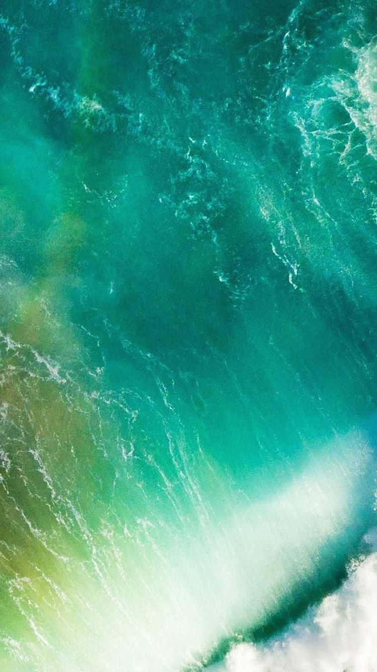 iPhone 6s, turquoise ocean, white foam, HD Phone Wallpaper