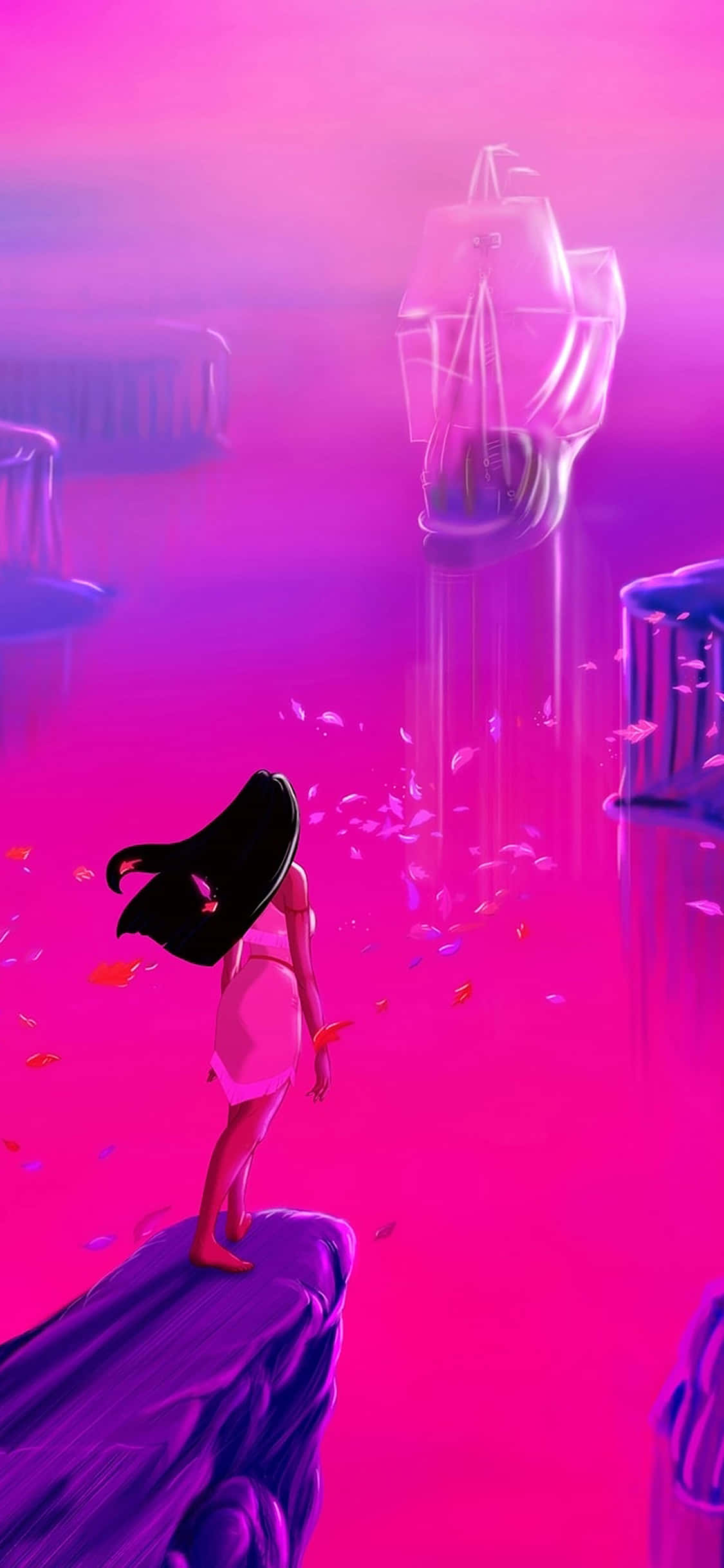 iPhone 7, Disney, purple cliff, Full HD Phone Wallpaper