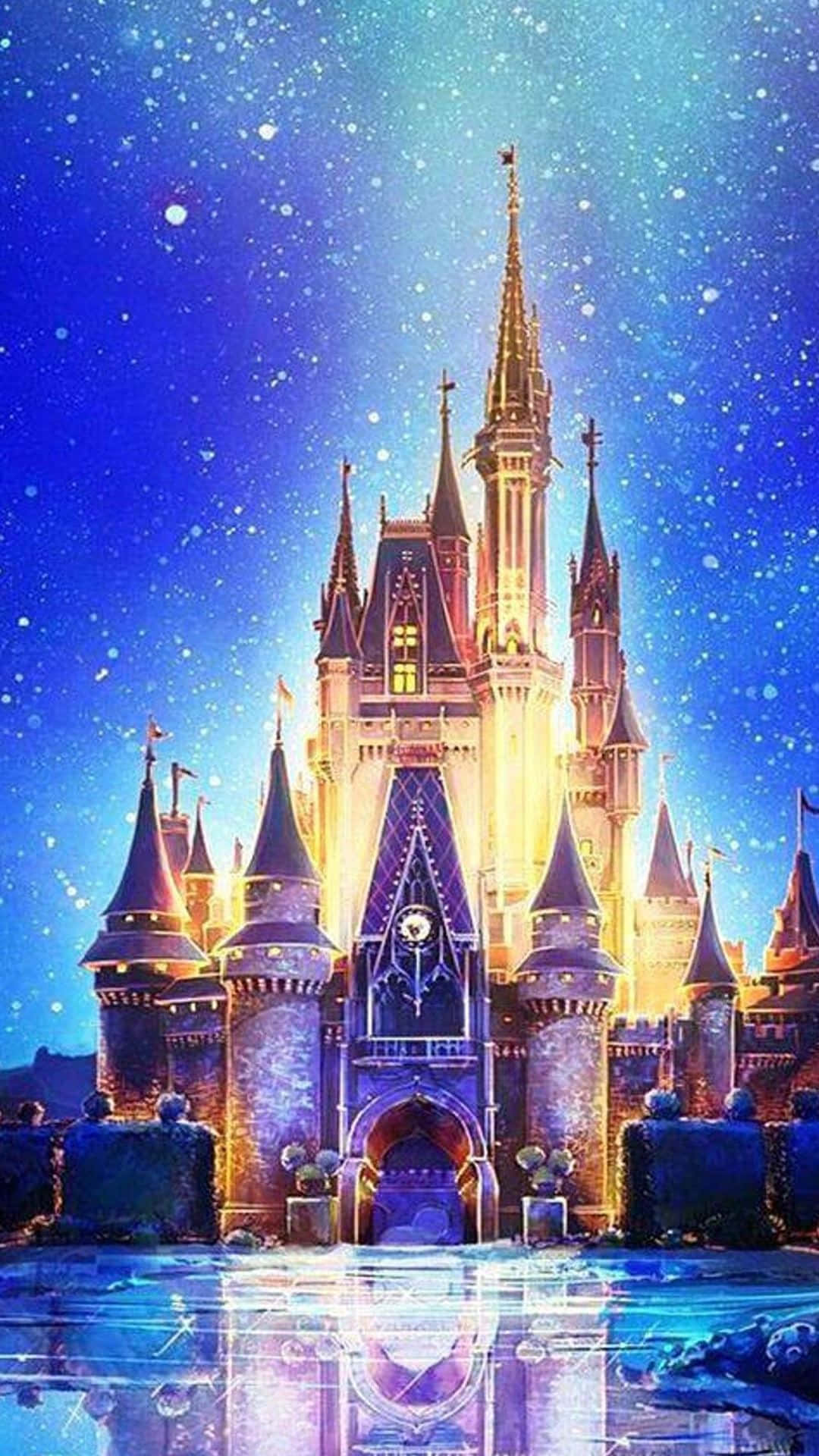 iPhone 7, Disney, starry night sky, Full HD Phone Wallpaper