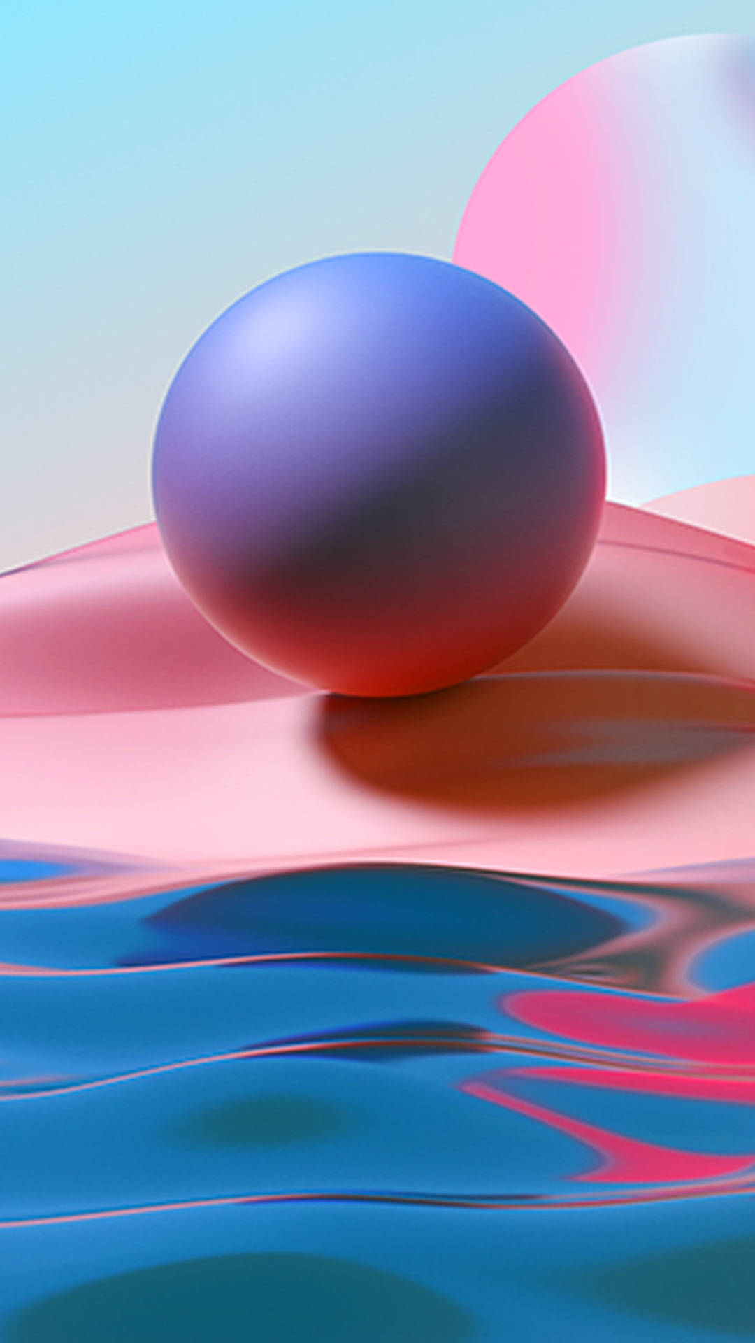 iPhone 7 Original, purple ball, glowing purple sphere, Full HD Phone Wallpaper