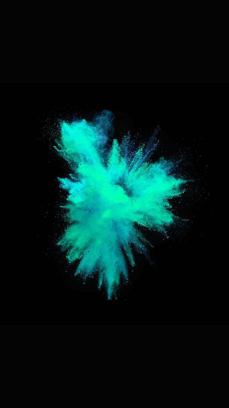 iPhone 7, turquoise, powder explosion, HD Phone Wallpaper